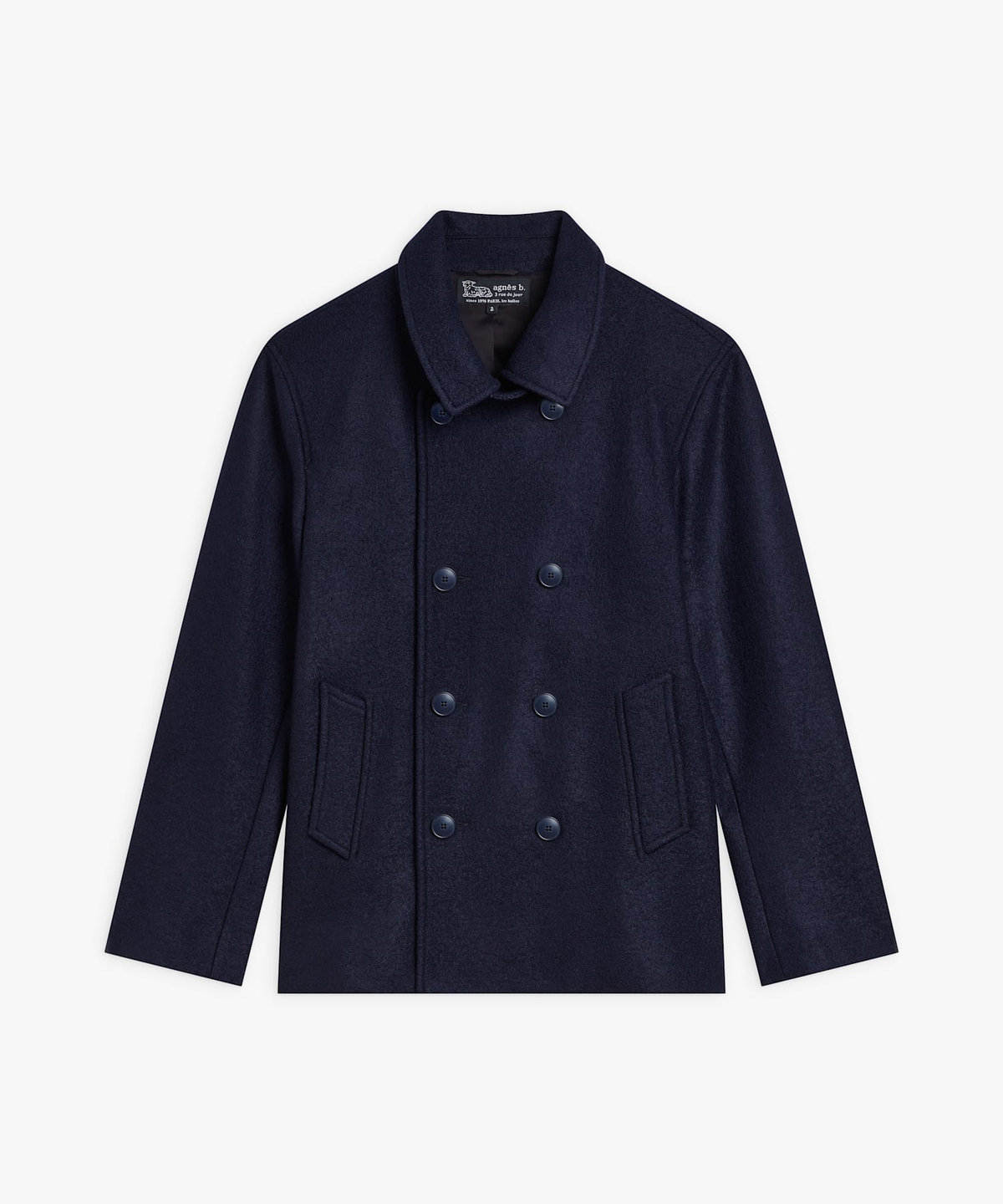 HOMME メンズ メンズ ウール 長袖 ピーコート "Roan" ブルー系その他