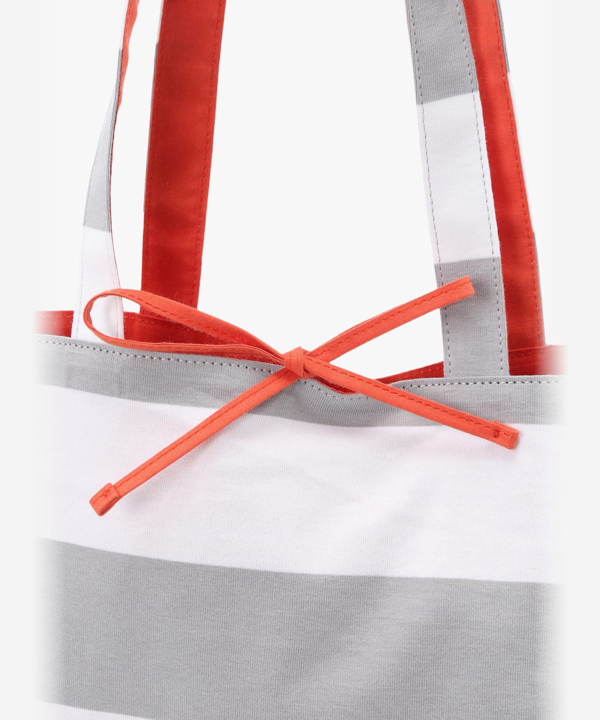 VOYAGE ウィメンズ バッグ＆ウォレット 細ボーダー コットン リバーシブル トートバッグ ZAS11-01 グレー×ホワイト