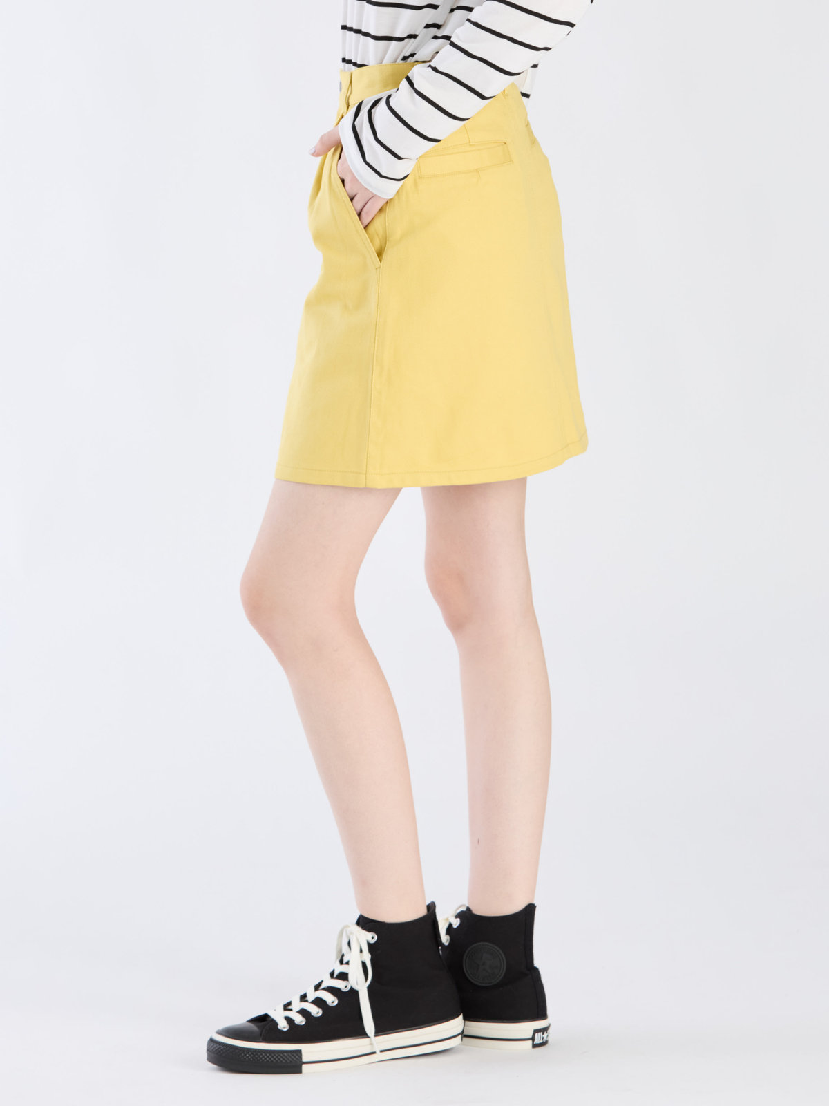 To b. by agnès b. 【Outlet】コットンツイルミニスカート イエロー