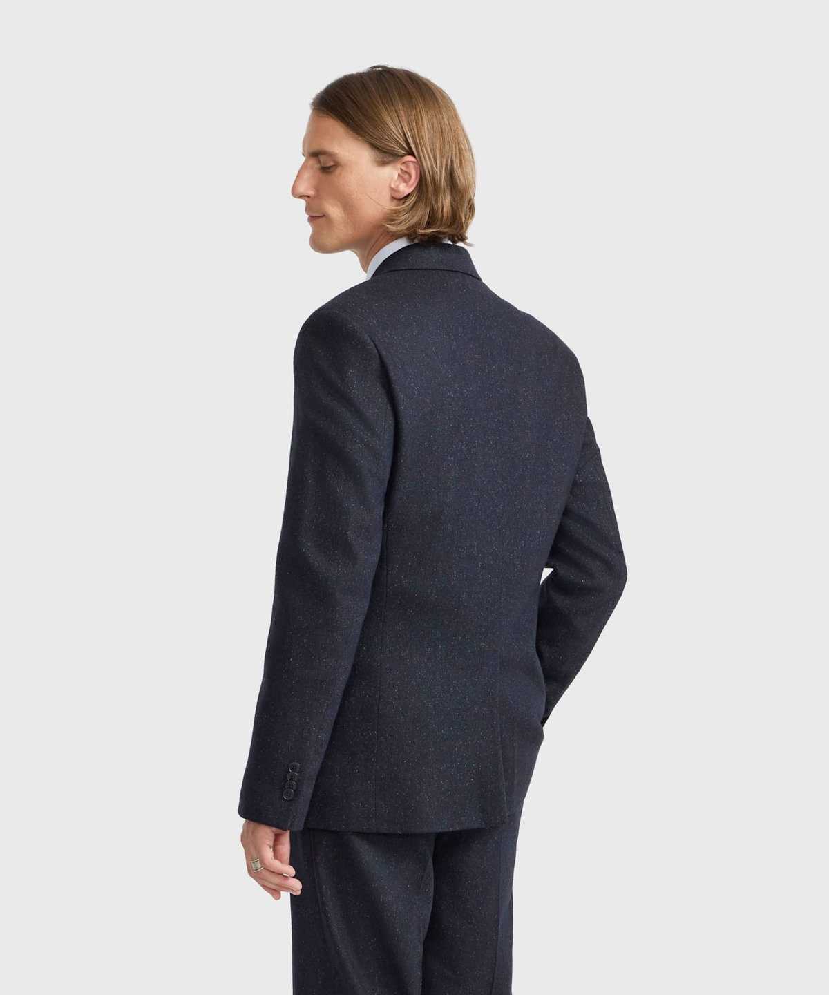 HOMME メンズ メンズ ツイードテーラードジャケット "Philemon" ネイビー