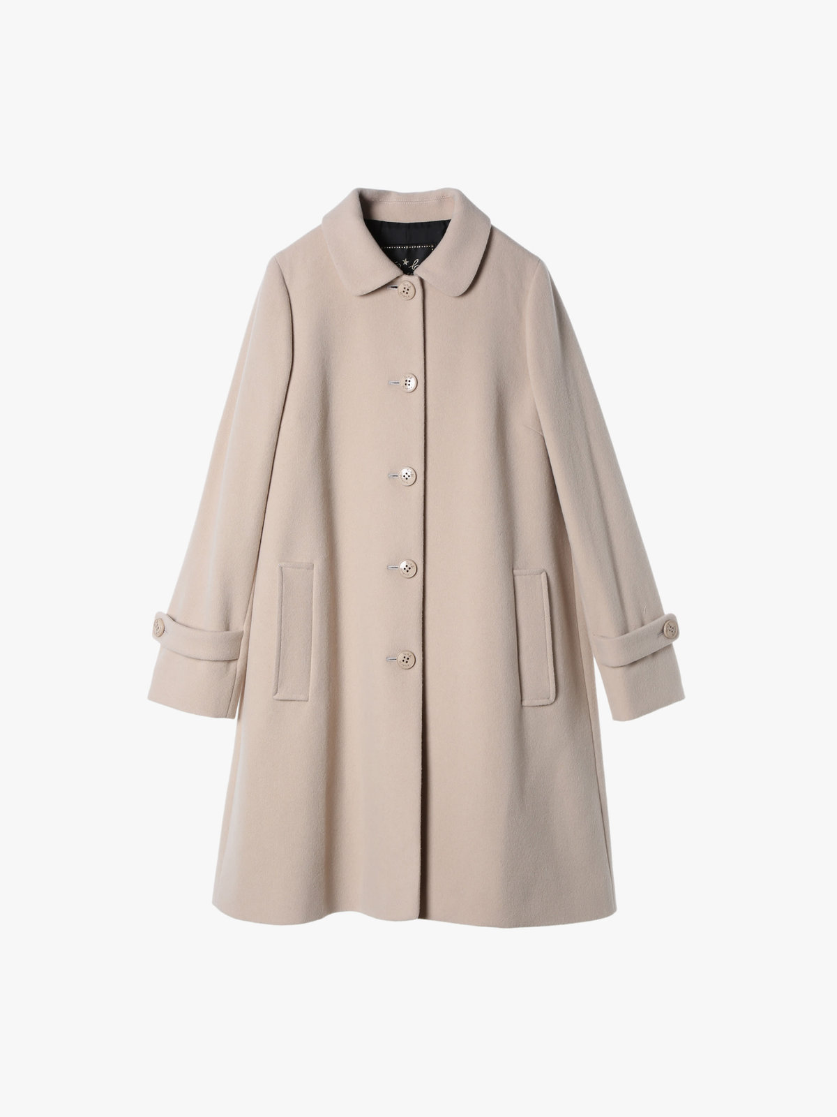 To b. by agnès b. Aラインコート "Pimilico" ホワイト系その他