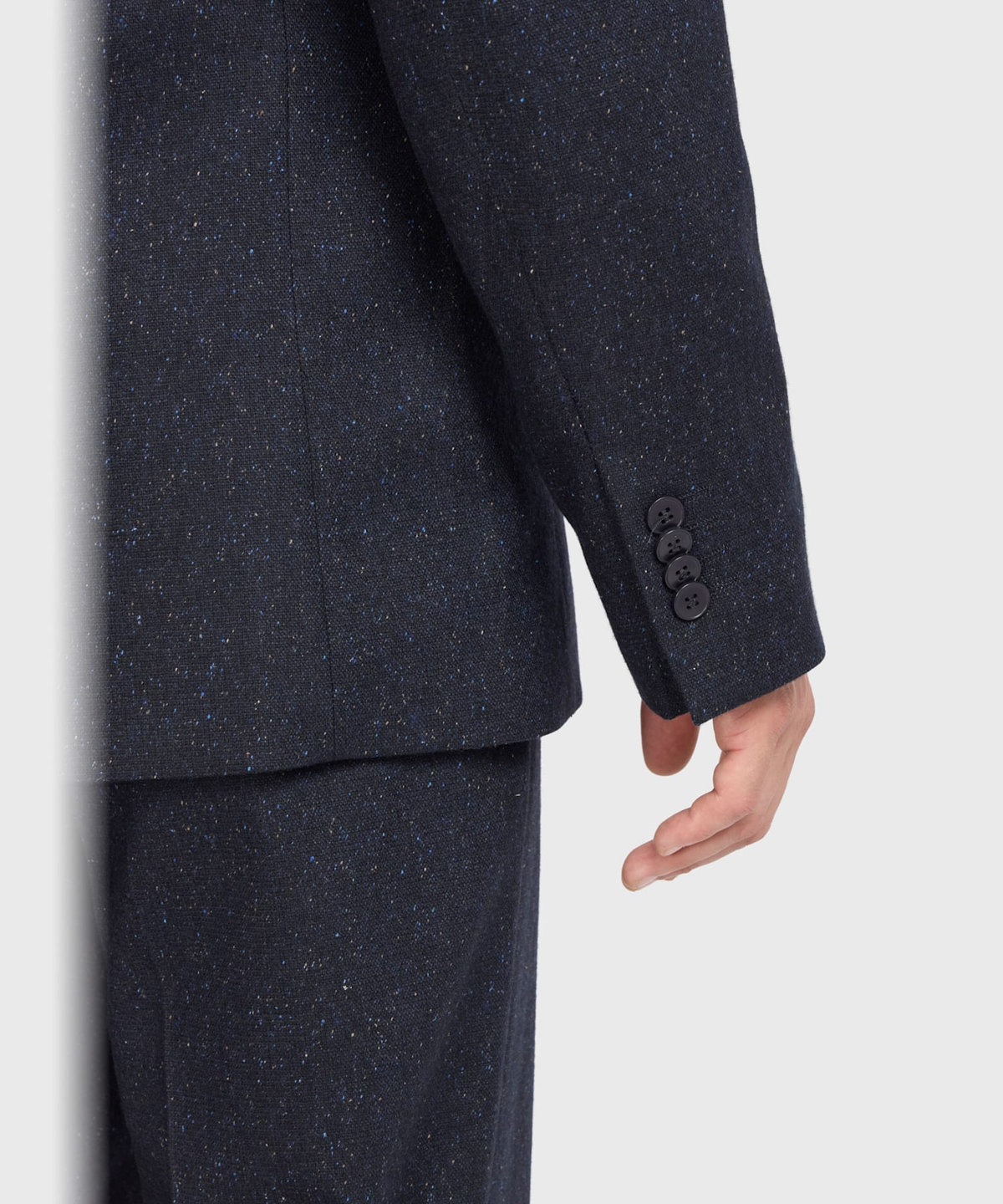 HOMME メンズ メンズ ツイードテーラードジャケット "Philemon" ネイビー