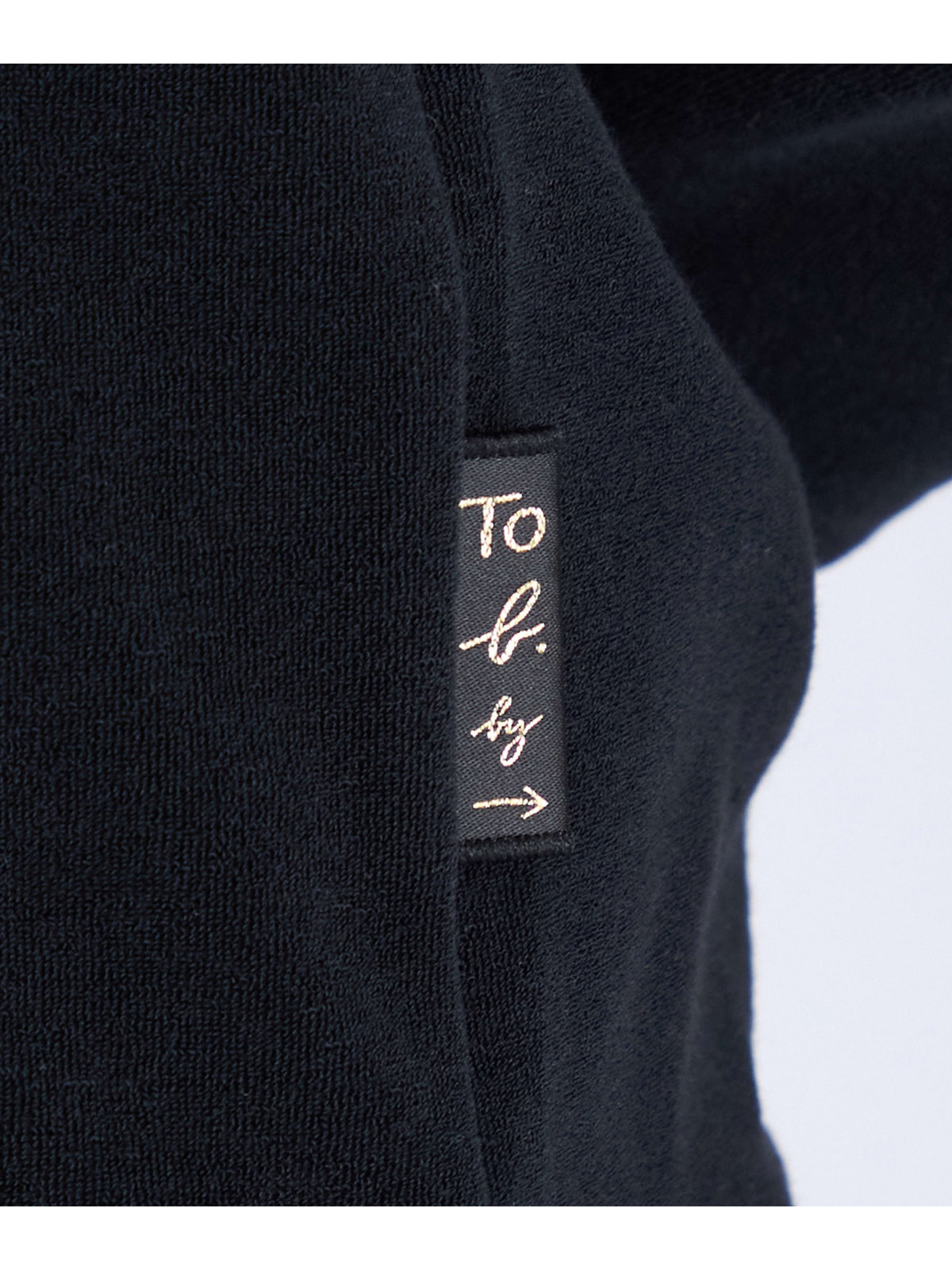 To b. by agnès b. 【Outlet】パイル タートルネック プルオーバー ブラック