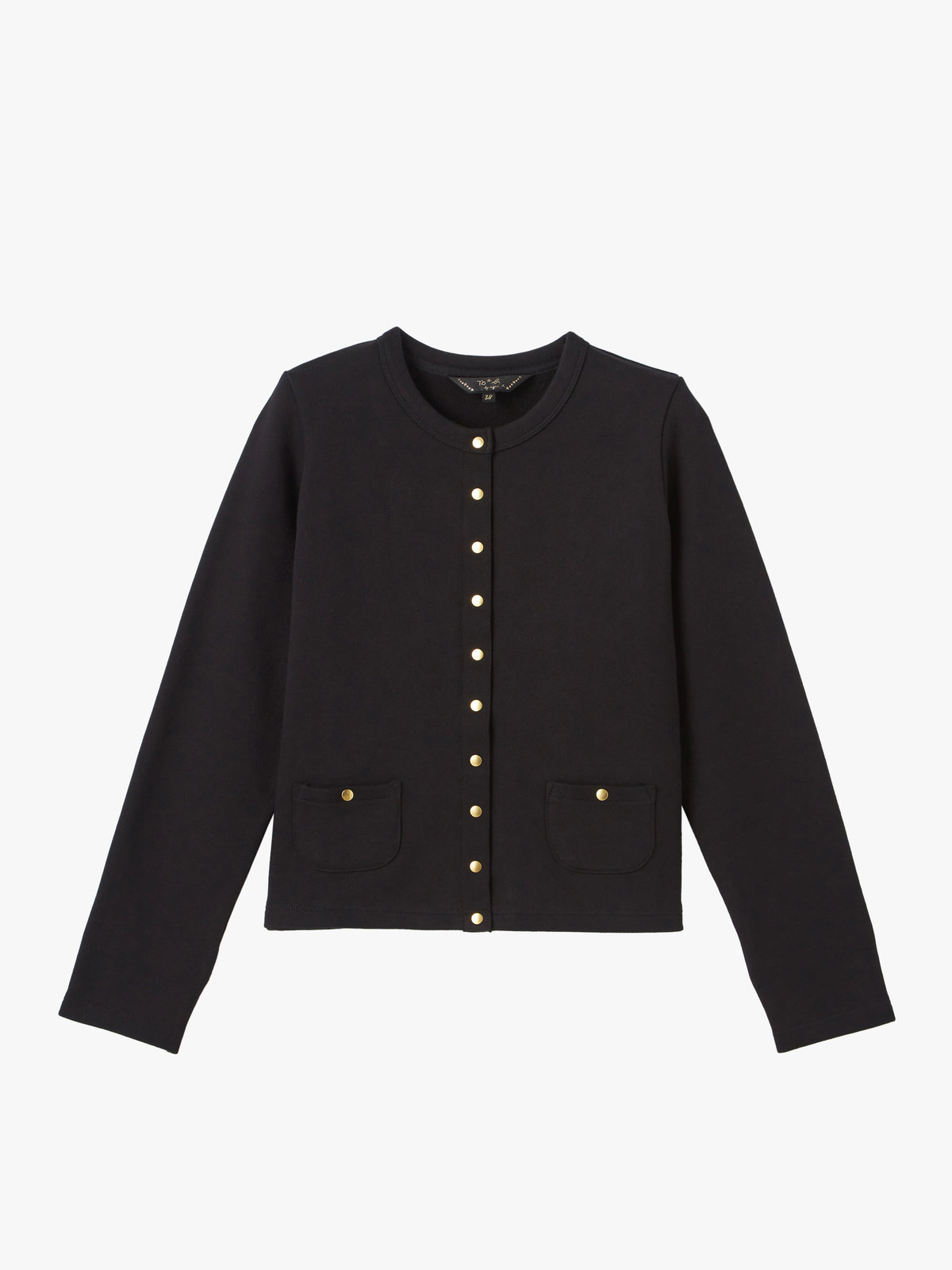 To b. by agnès b. コットン トラディショナル カーディガン ブラック