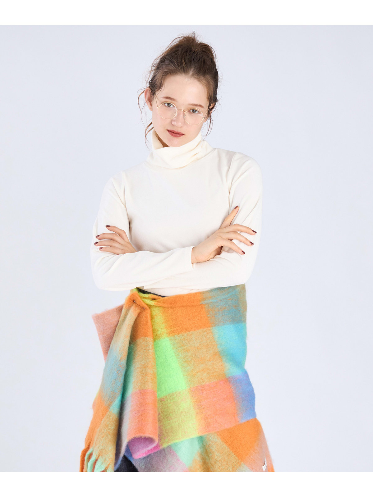 To b. by agnès b. 【Outlet】パイル タートルネック プルオーバー オフホワイト