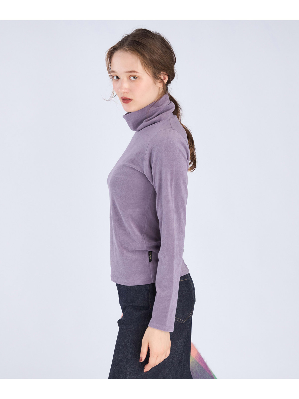 To b. by agnès b. 【Outlet】パイル タートルネック プルオーバー パープル