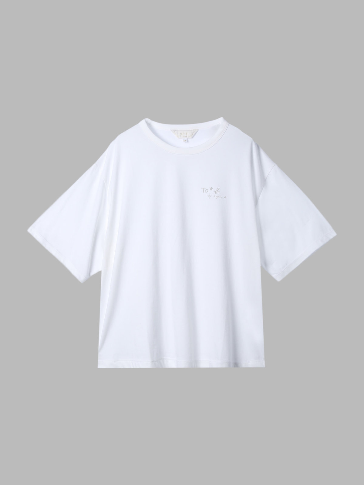 To b. by agnès b. 【Outlet】ニューロゴショートボーイズTシャツ ホワイト