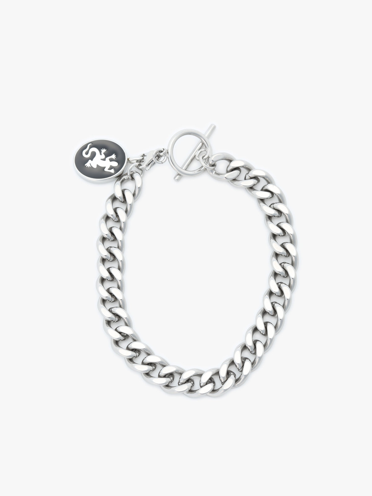 HOMME メンズ メンズ メタル チェーン ブレスレット ”Lezard” シルバー