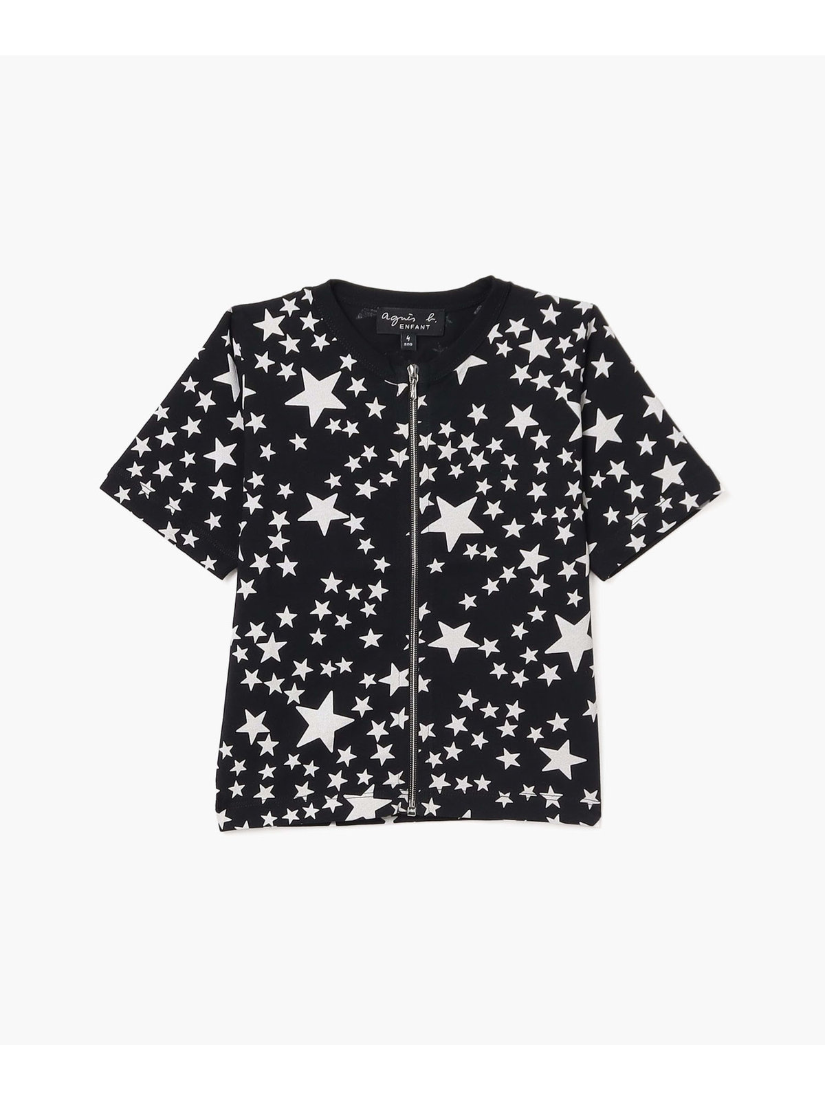 ENFANT ガールズ JDE4 E TS キッズ ジップTシャツ ブラック