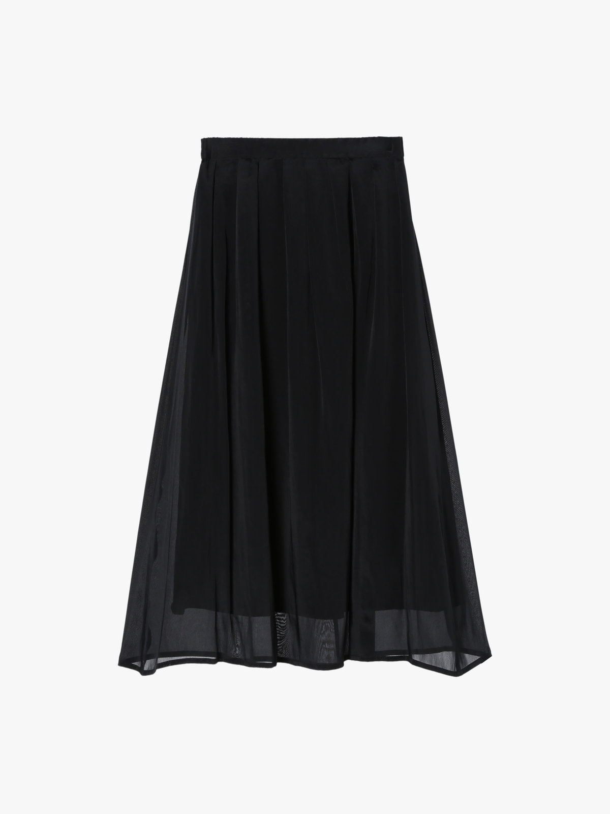 To b. by agnès b. 【Outlet】シャンブレー ロング スカート ブラック