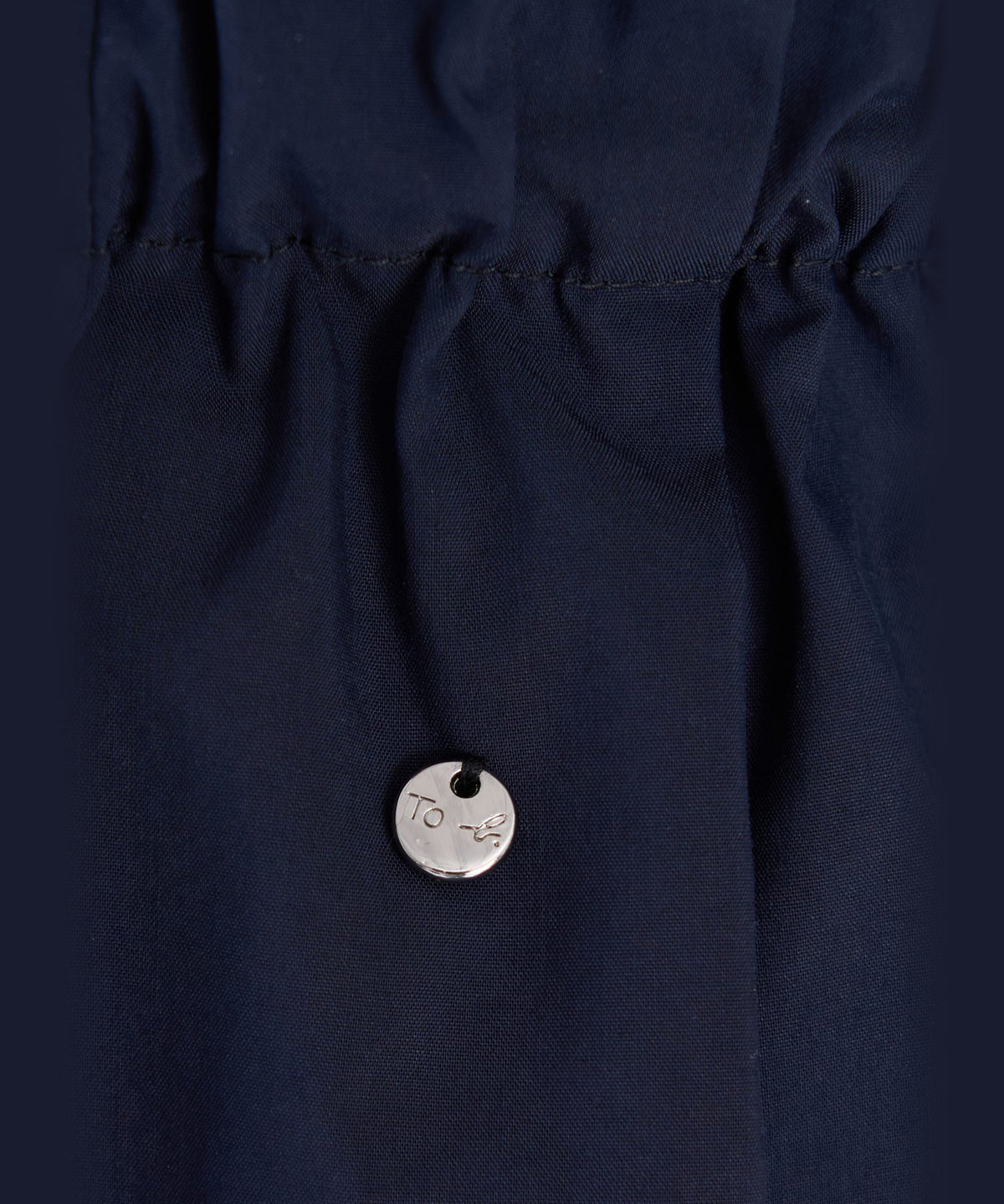 To b. by agnès b. ウエスト ギャザー フリル ロング スカート ネイビー