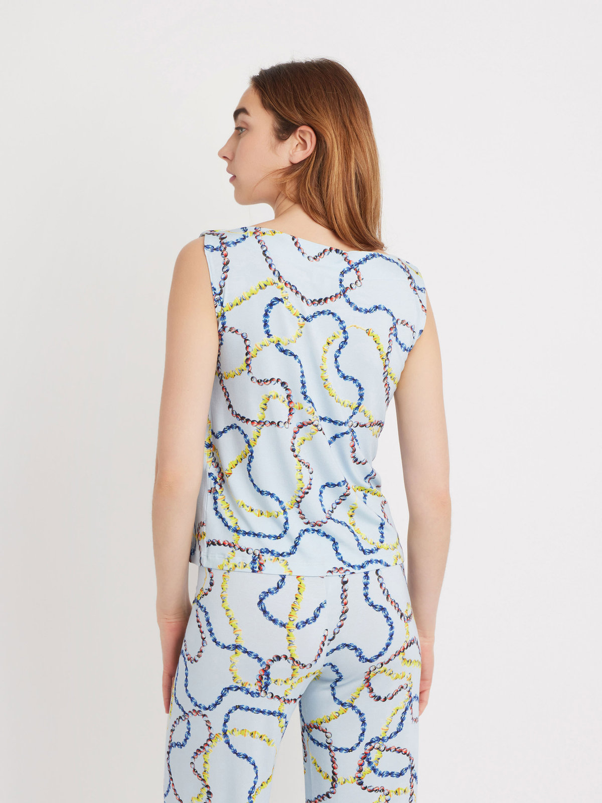 FEMME ウィメンズ プリント ノースリーブTシャツ "Colliers" マルチ