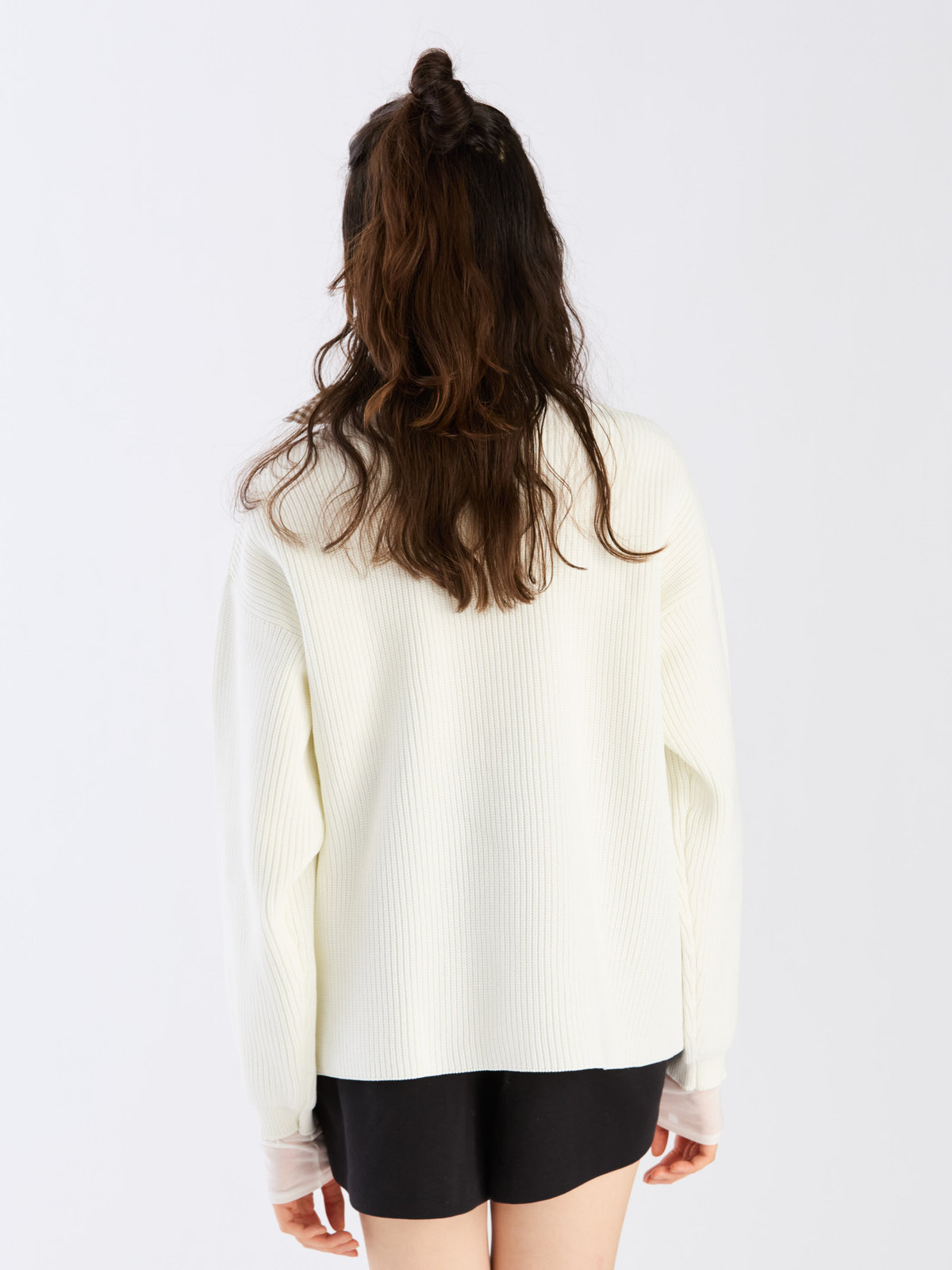 To b. by agnès b. 【Outlet】スポンジニットプルオーバー ホワイト