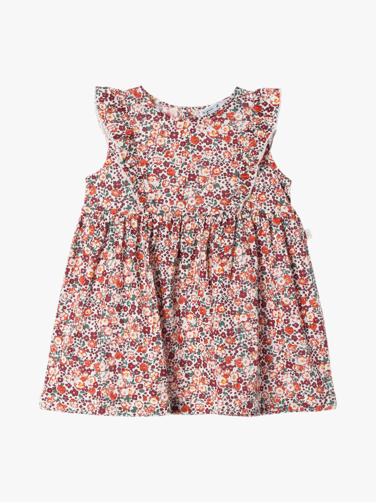 ENFANT ベビー ベビー フラワープリント コットン ノースリーブ ブラウス&ブルマ レッド系その他