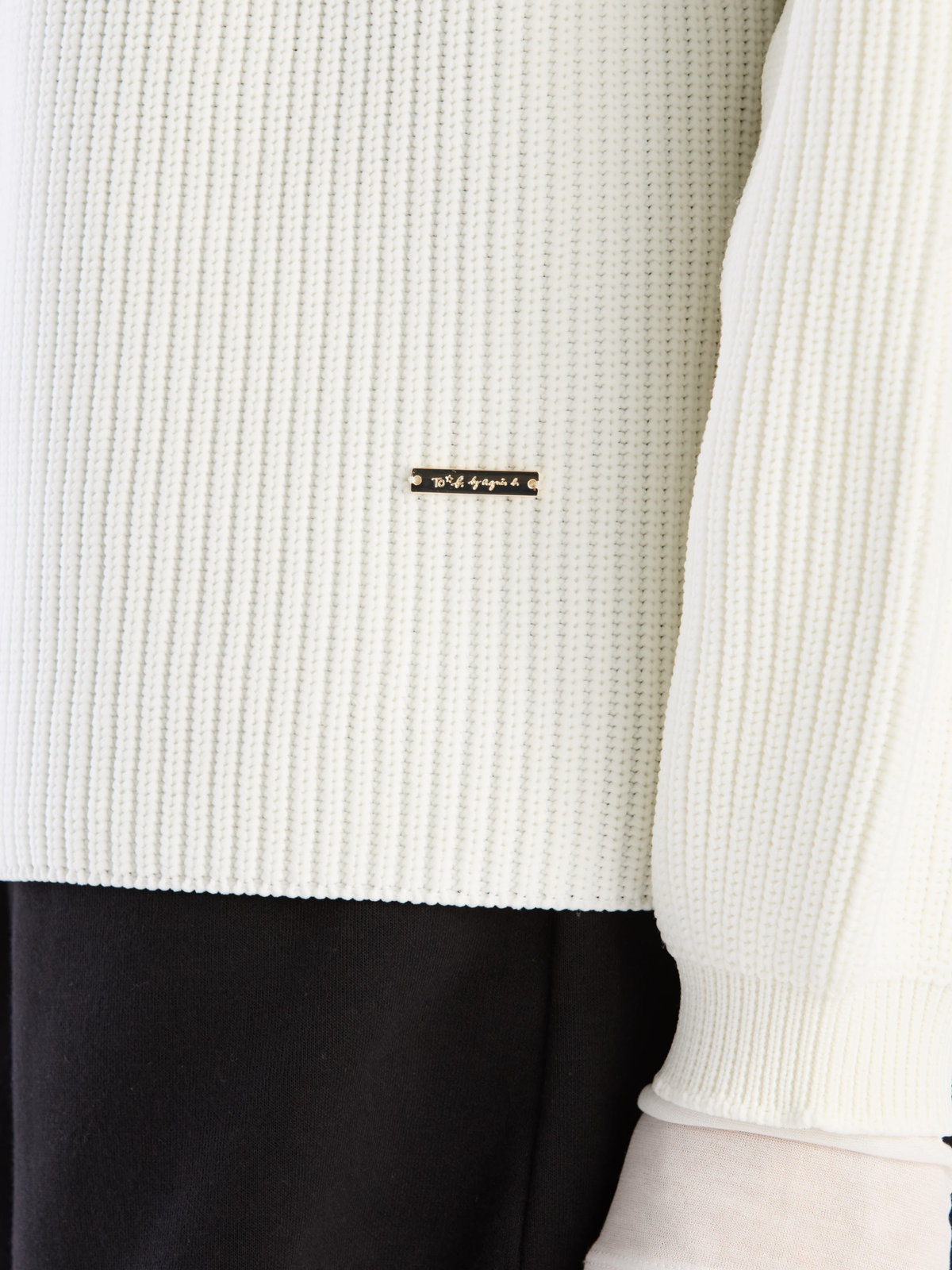 To b. by agnès b. 【Outlet】スポンジニットプルオーバー ホワイト