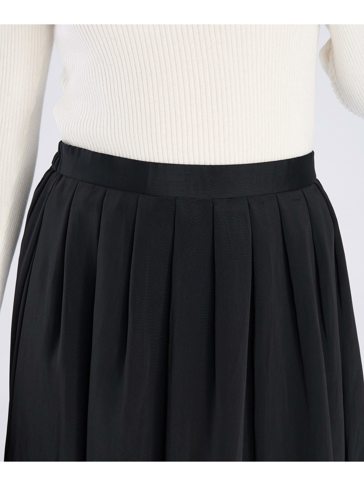 To b. by agnès b. 【Outlet】シャンブレー ロング スカート ブラック