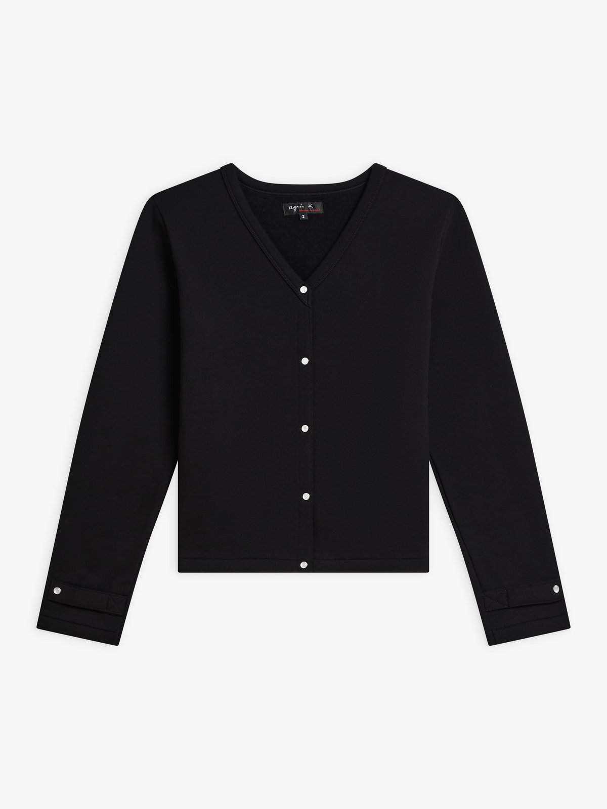 FEMME ウィメンズ 【Outlet】オーガニックコットン Vネック 長袖 カーディガン "Aria" ブラック
