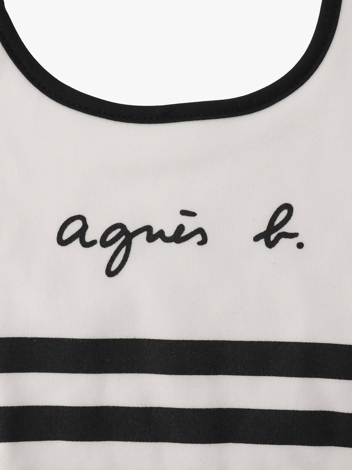 ENFANT ベビー ベビー ロゴ＆ボーダースタイ ホワイト×ブラック