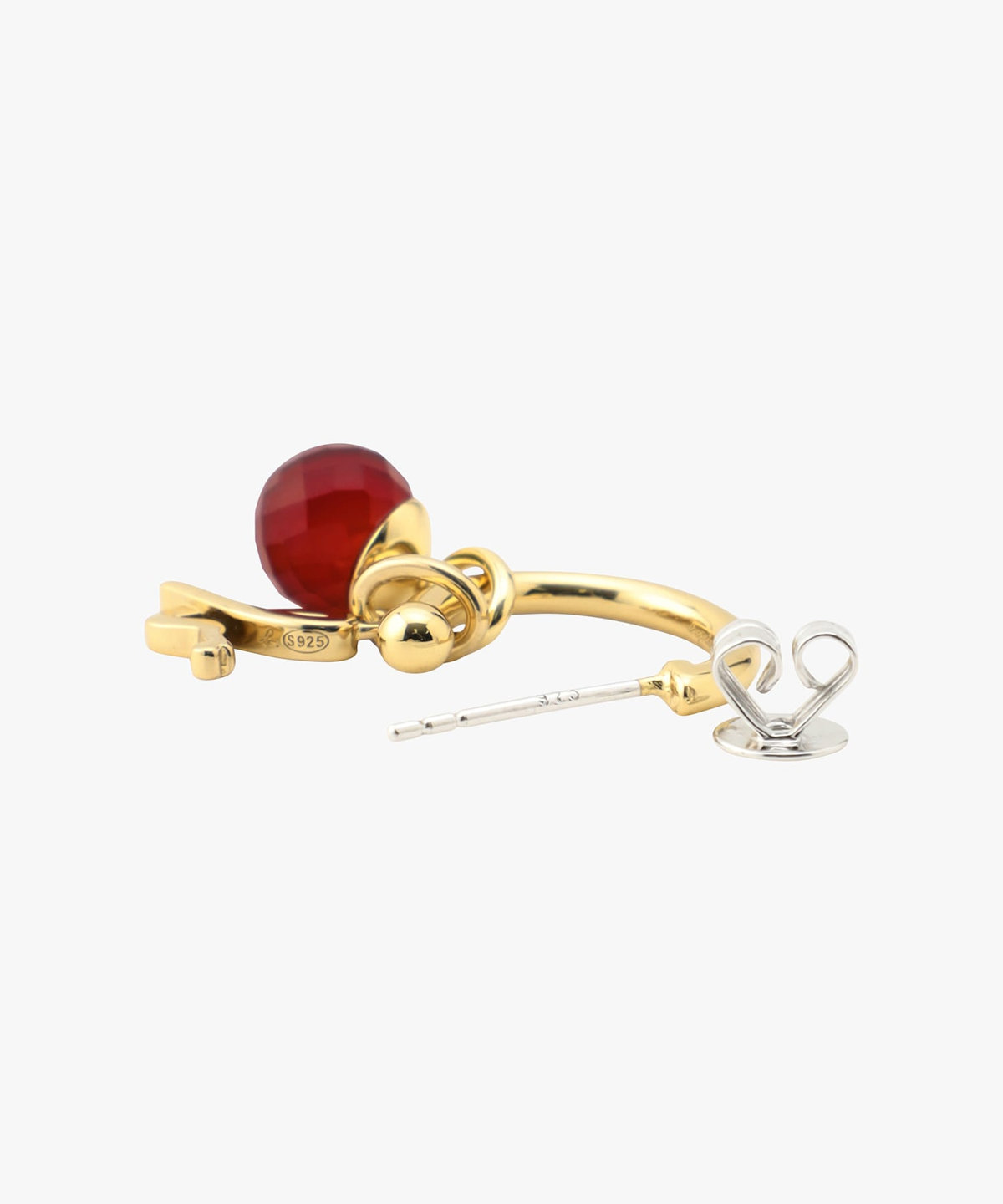 FEMME ウィメンズ ストーンピアス "Red Agate" レッド