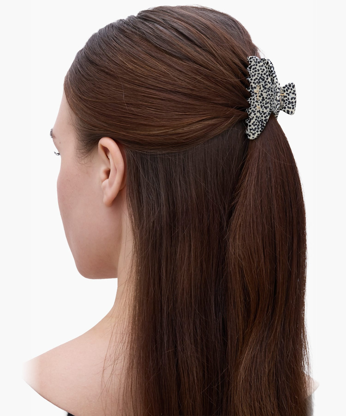 FEMME ウィメンズ ブラック&ホワイト ロゴ ヘアクリップ ブラック