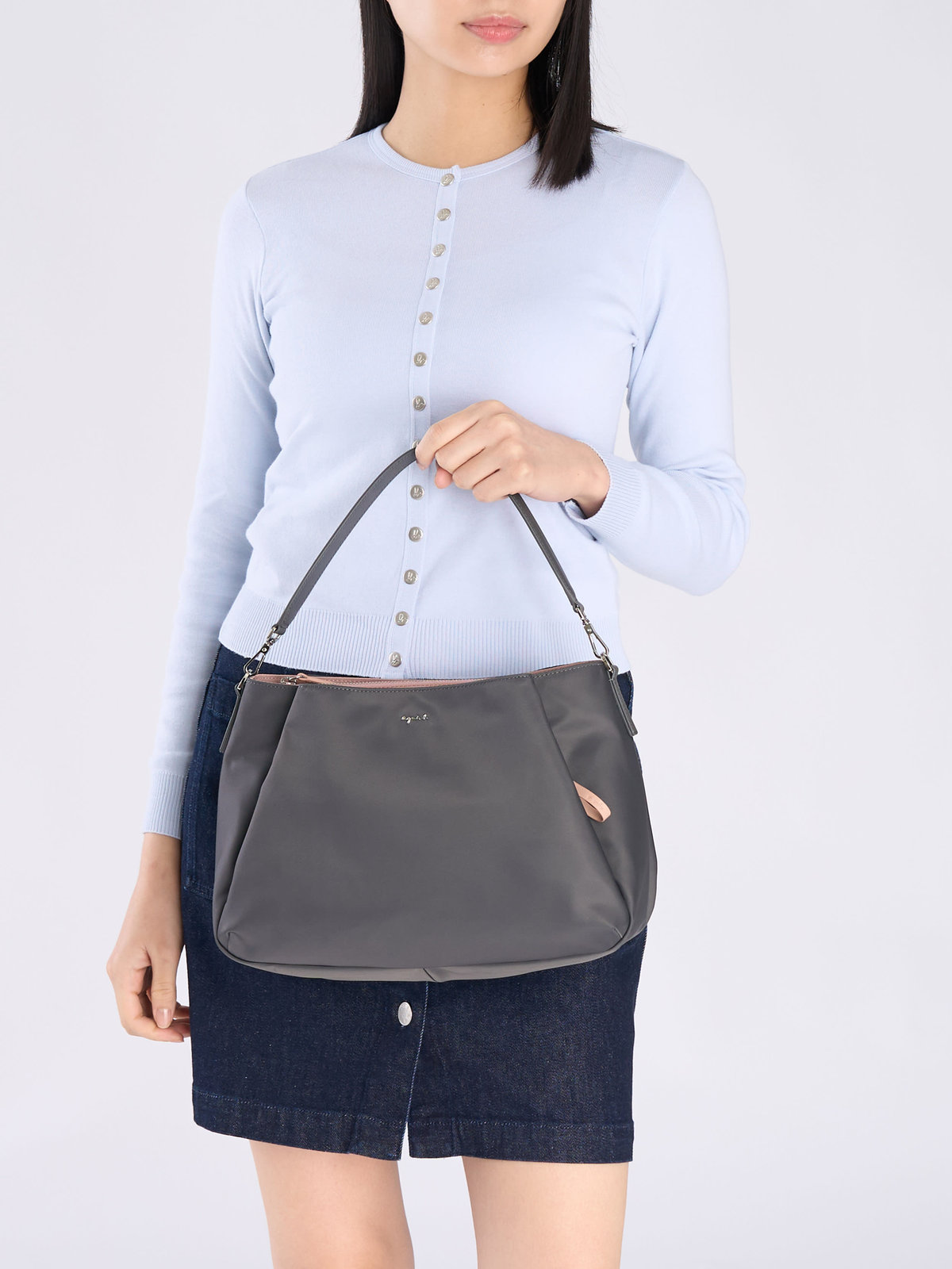 VOYAGE ウィメンズ バッグ＆ウォレット ナイロン 2way ミディアム ショルダーバッグ "Origami" ABS07-02 グレー