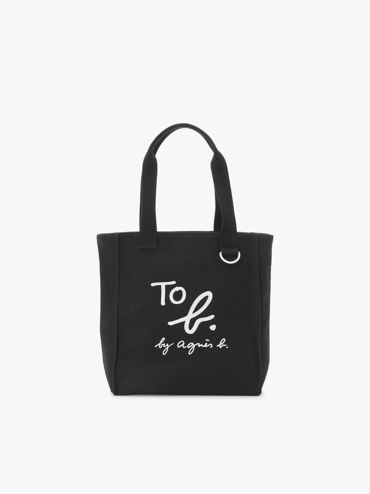 To b. by agnès b. コットン ロゴ ミニ トートバッグ ブラック