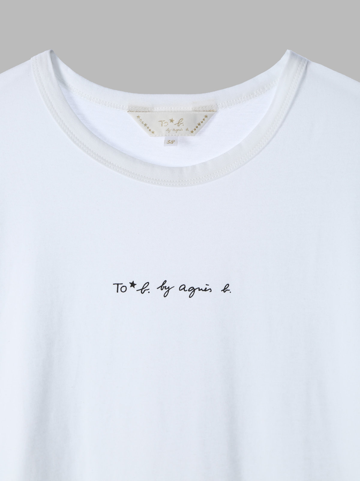 To b. by agnès b. 【Outlet】 ベーシックロゴボーイズTシャツ ホワイト