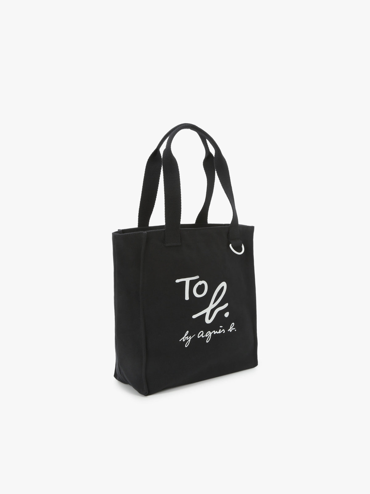 To b. by agnès b. コットン ロゴ ミニ トートバッグ ブラック