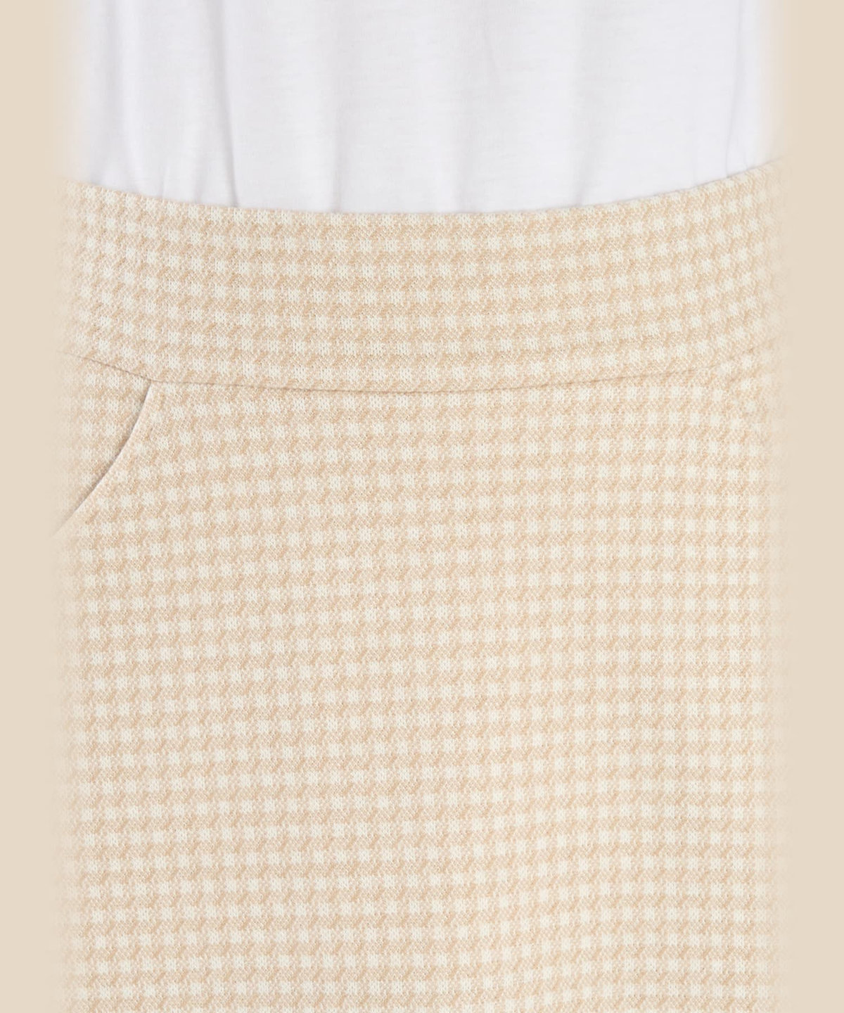 FEMME ウィメンズ 千鳥格子 ジャカード スカート "Lyrique" ベージュ系その他