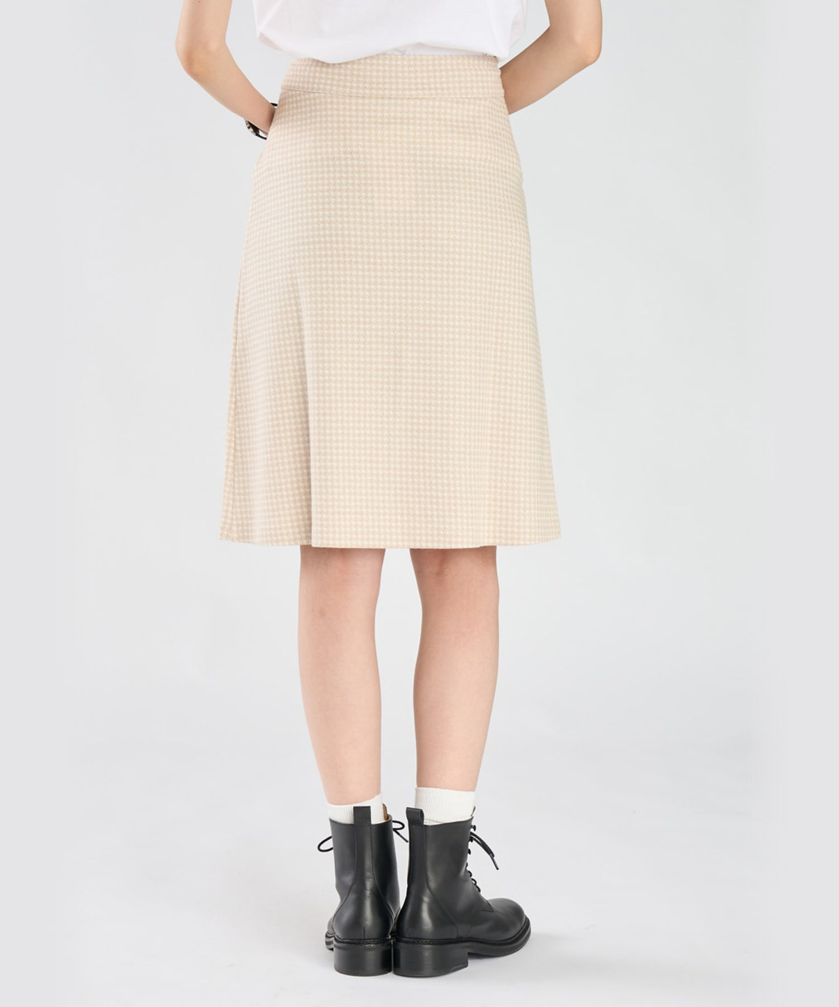 FEMME ウィメンズ 千鳥格子 ジャカード スカート "Lyrique" ベージュ系その他