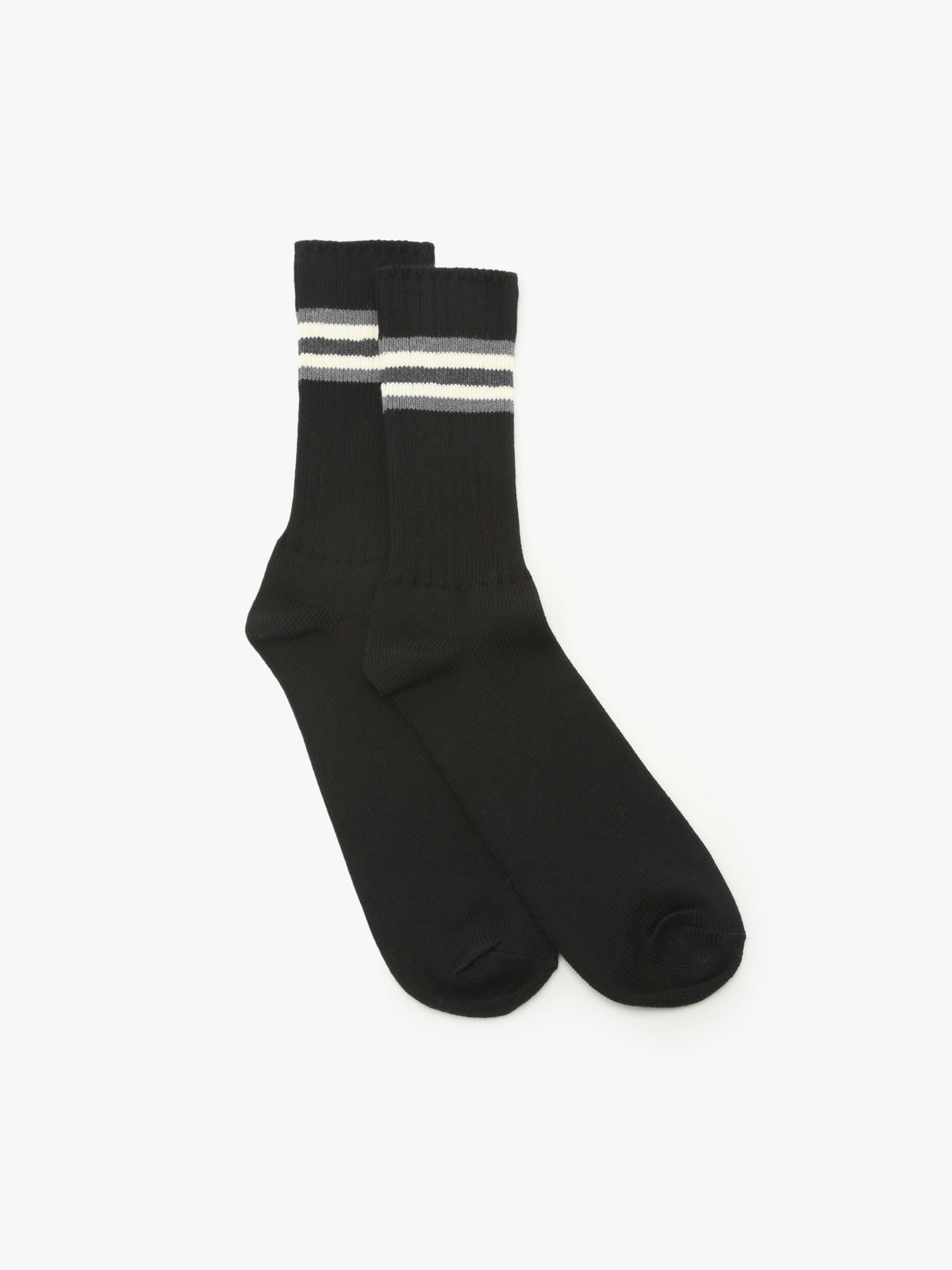 HOMME メンズ メンズ ラインソックス ”Elyes” ブラック
