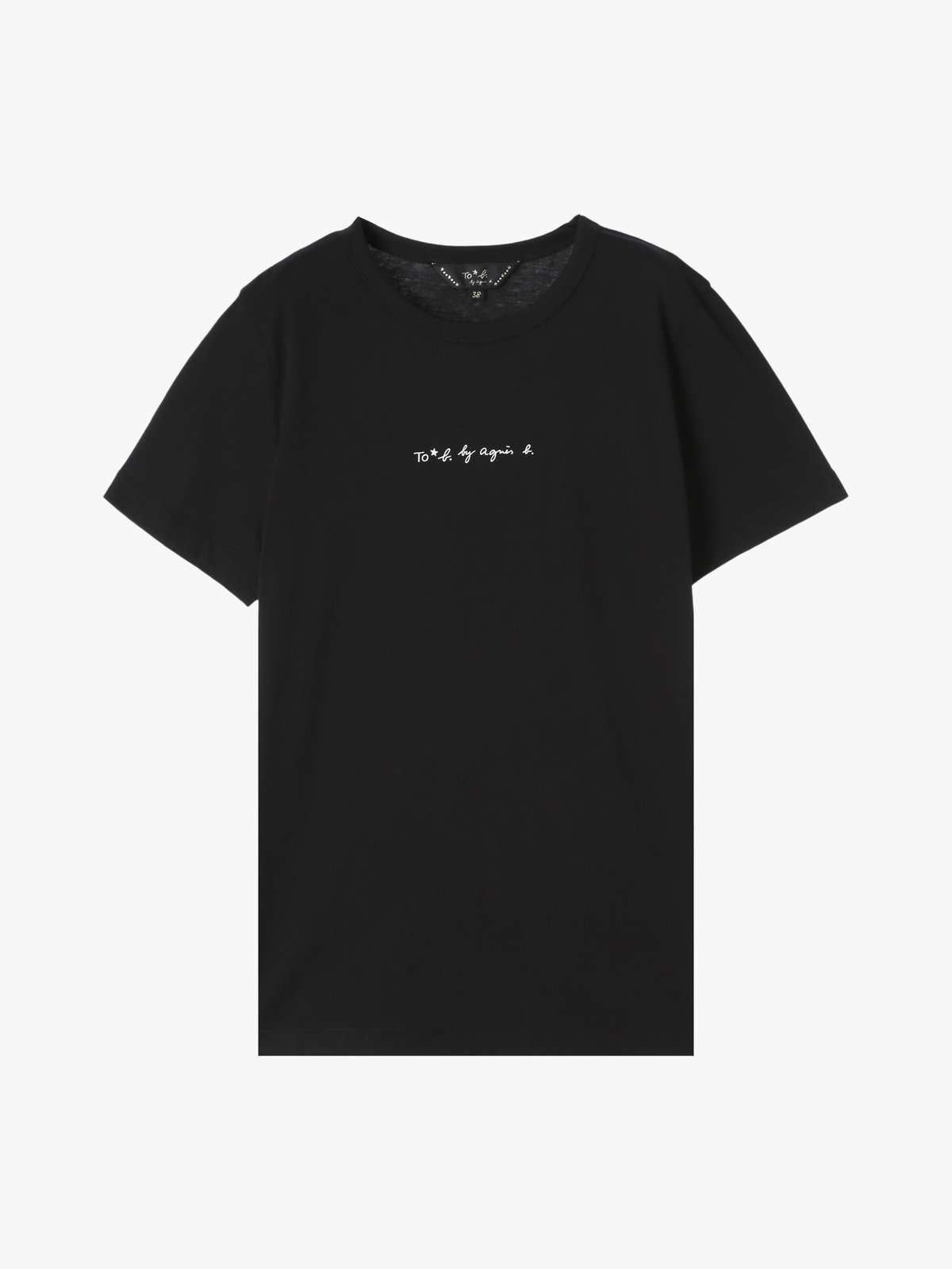 To b. by agnès b. 【Outlet】ベーシックボーイズロゴTシャツ ホワイト×ブラック