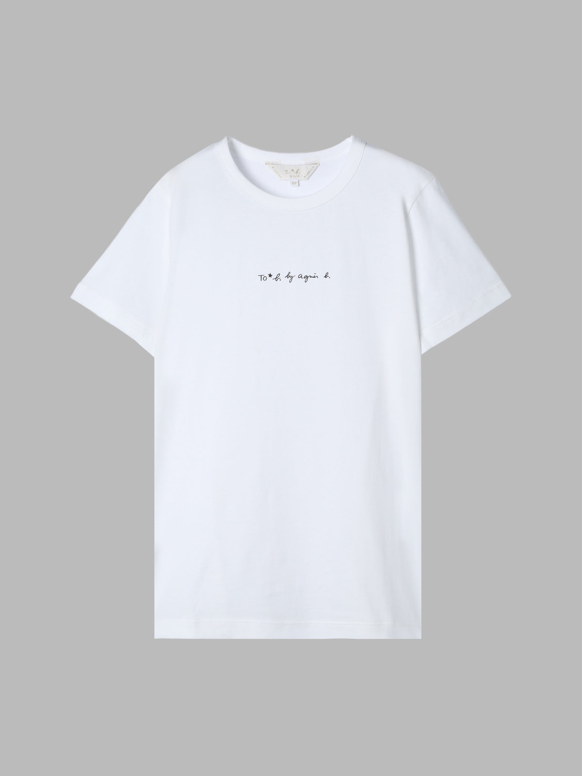 To b. by agnès b. 【Outlet】ベーシックボーイズロゴTシャツ ホワイト