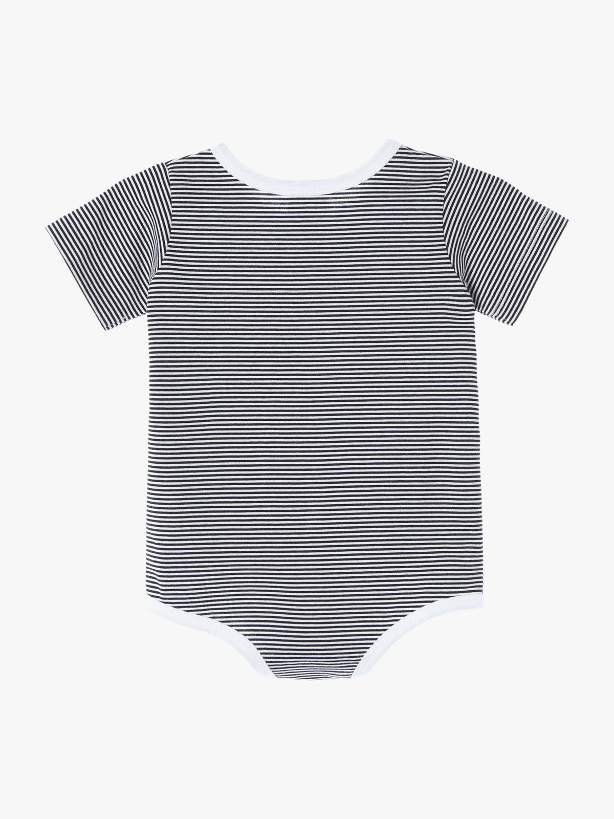 ENFANT ベビー ベビー ロゴ ボーダー コットン 半袖 ボディスーツ 2枚組 ホワイト