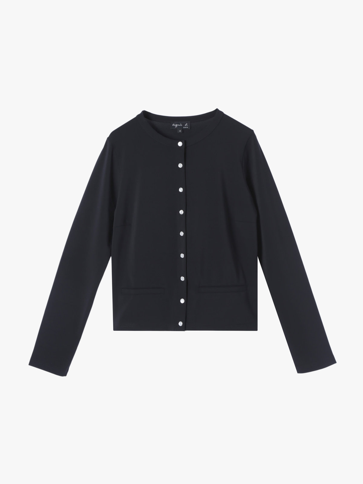 FEMME ウィメンズ クルーネック 長袖 カーディガン ”Gabi” ブラック