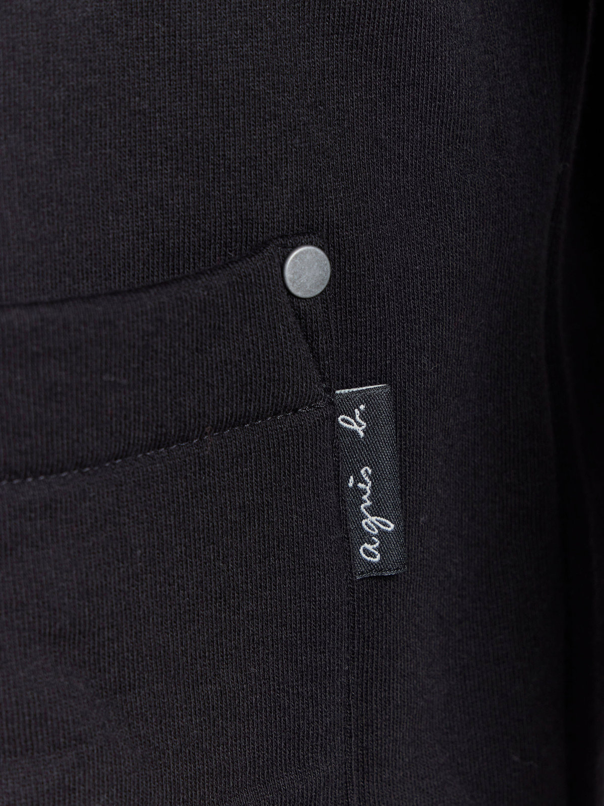 HOMME メンズ メンズ オーガニックコットン メルトン 長袖 カーディガンプレッション ”Khelian” ブラック