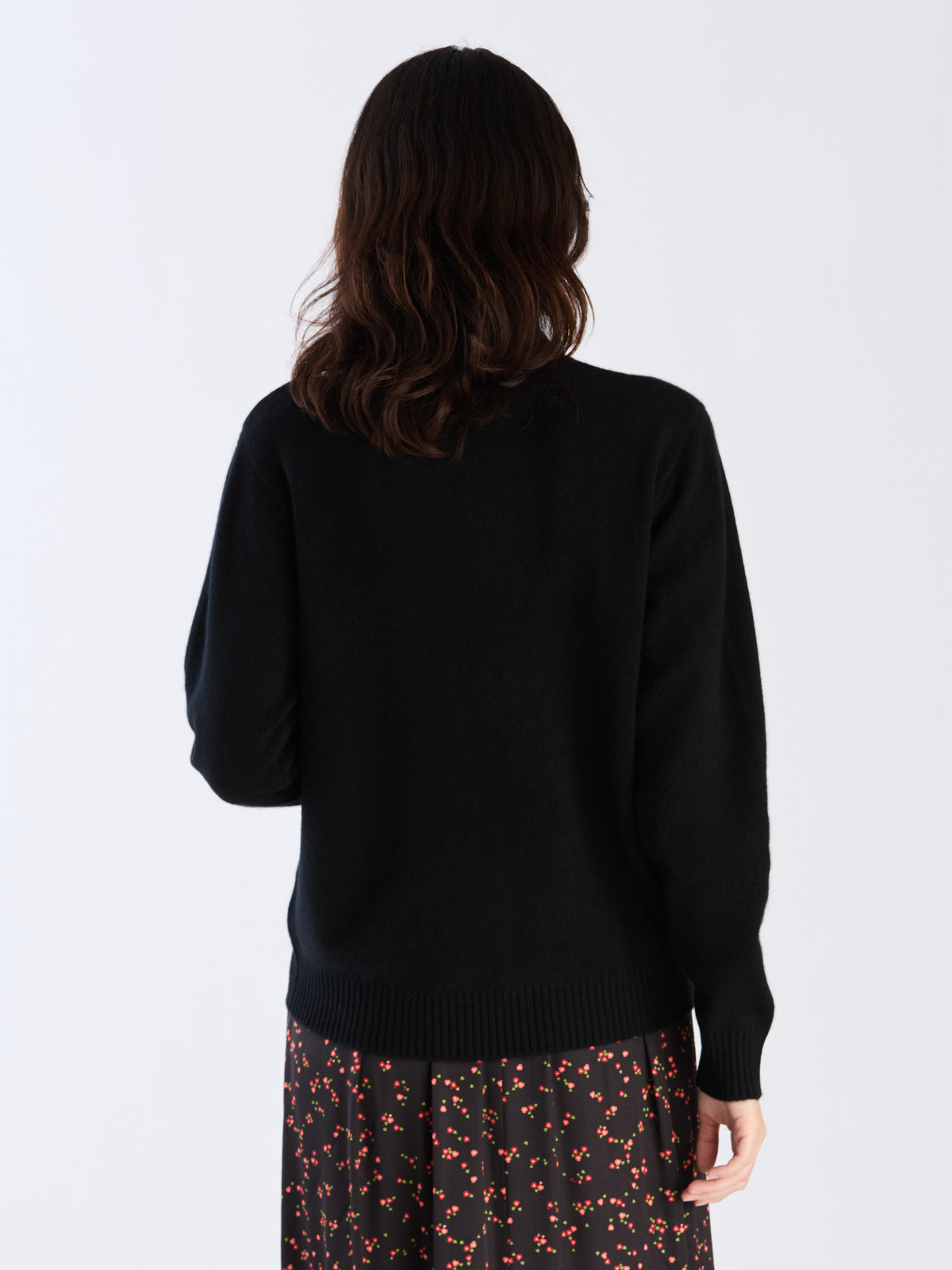 FEMME ウィメンズ カシミヤ タートルネック 長袖 ニット プルオーバー "Senga" ブラック
