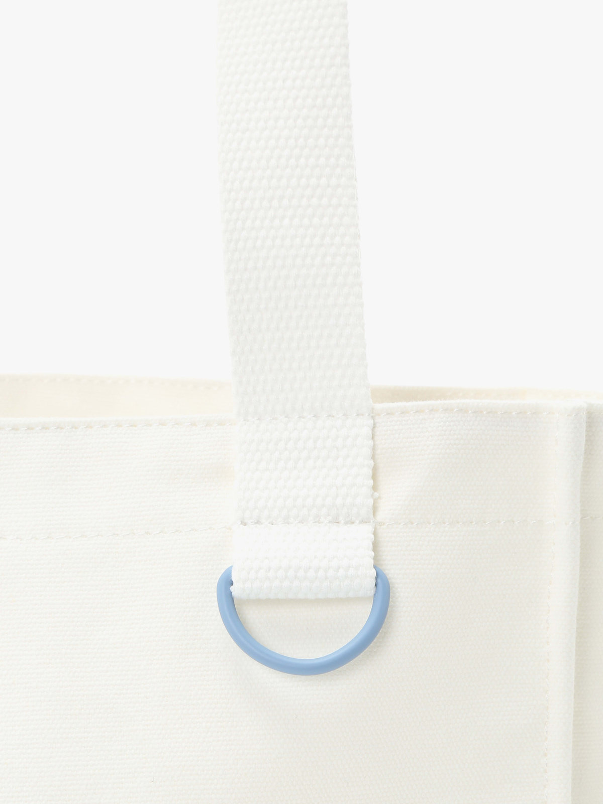 To b. by agnès b. コットン ロゴ ミニ トートバッグ ホワイト