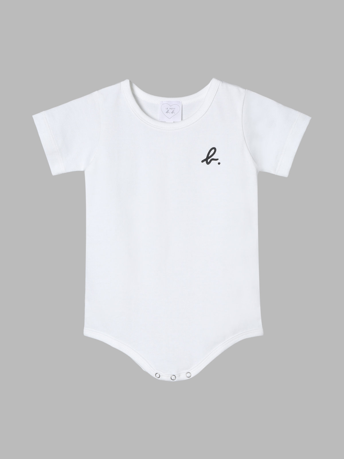 ENFANT ベビー ベビー ロゴ ボーダー コットン 半袖 ボディスーツ 2枚組 ホワイト