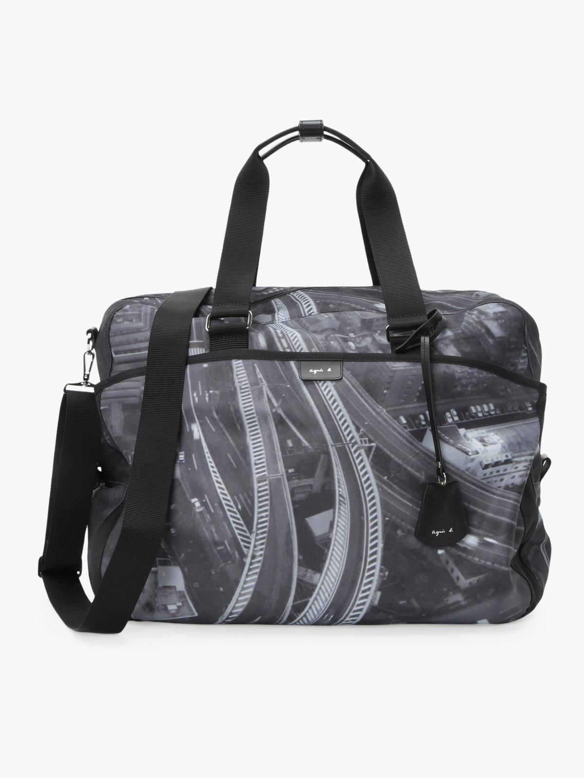 VOYAGE ウィメンズ バッグ＆ウォレット フォトプリント 2way ラージ ボストンバッグ "Tokyo Highway" RAT01Q-01 ブラック