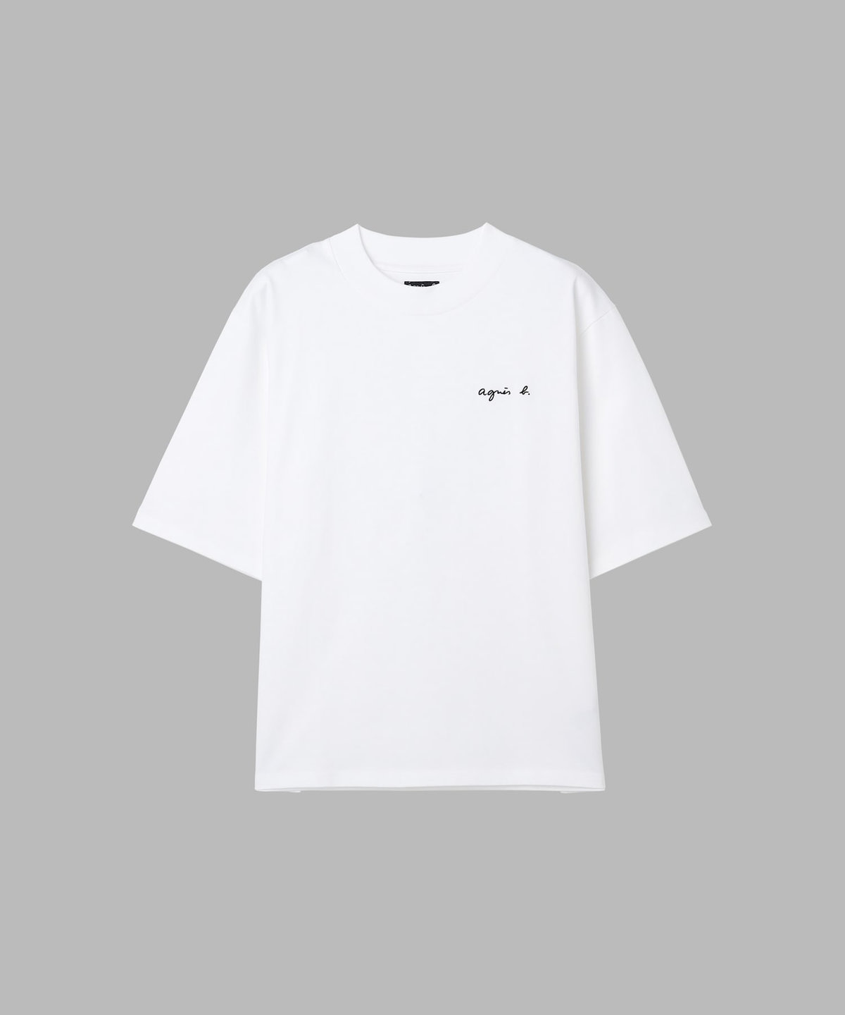 HOMME メンズ メンズ ロゴ 刺繍 コットン 半袖 Tシャツ "Horace" ホワイト