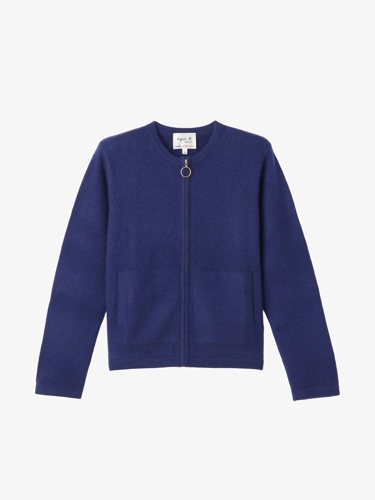 FEMME ウィメンズ カシミヤ ジップアップ カーディガン ブルー系その他