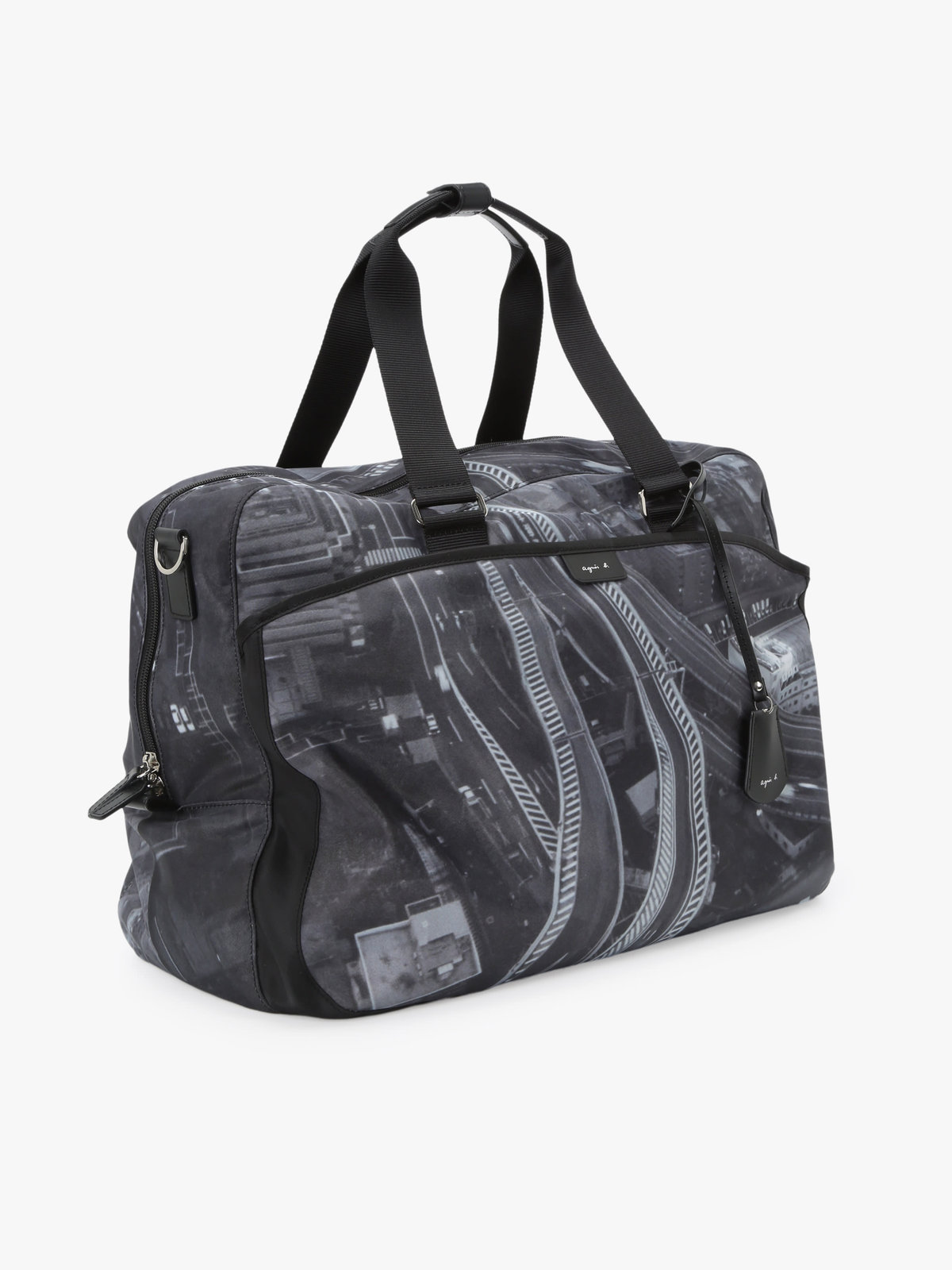 VOYAGE ウィメンズ バッグ＆ウォレット フォトプリント 2way ラージ ボストンバッグ "Tokyo Highway" RAT01Q-01 ブラック