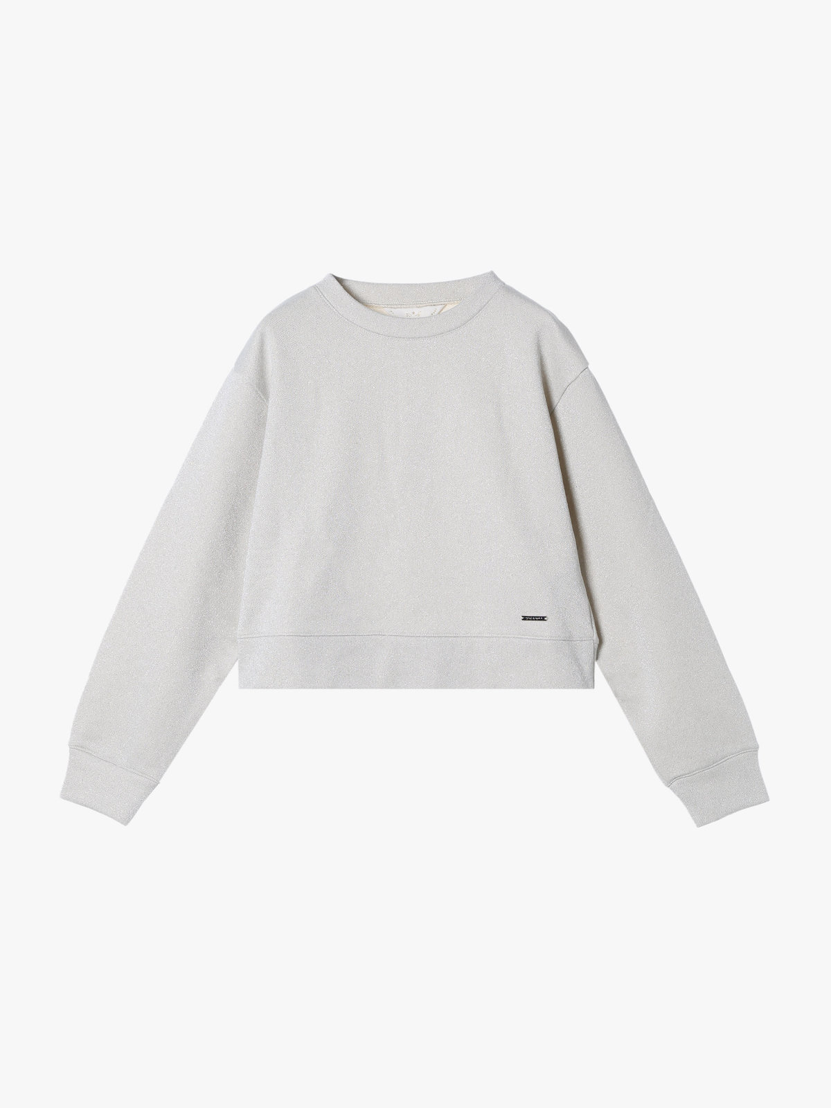 To b. by agnès b. 【Outlet】グリッター ジャージー スウェットプルオーバー ライトグレー