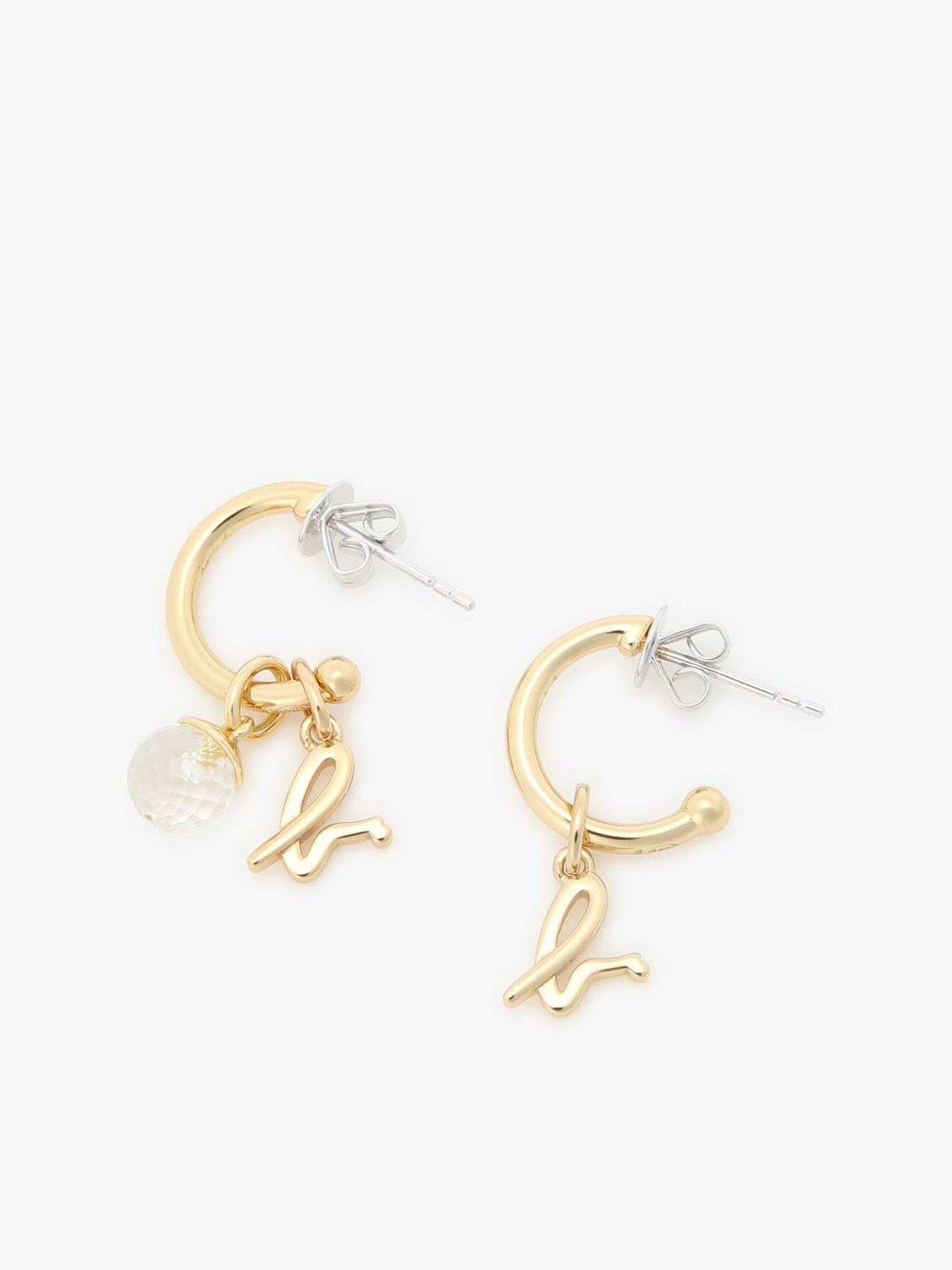 FEMME ウィメンズ ストーンピアス ”White Quartz” ホワイト系その他