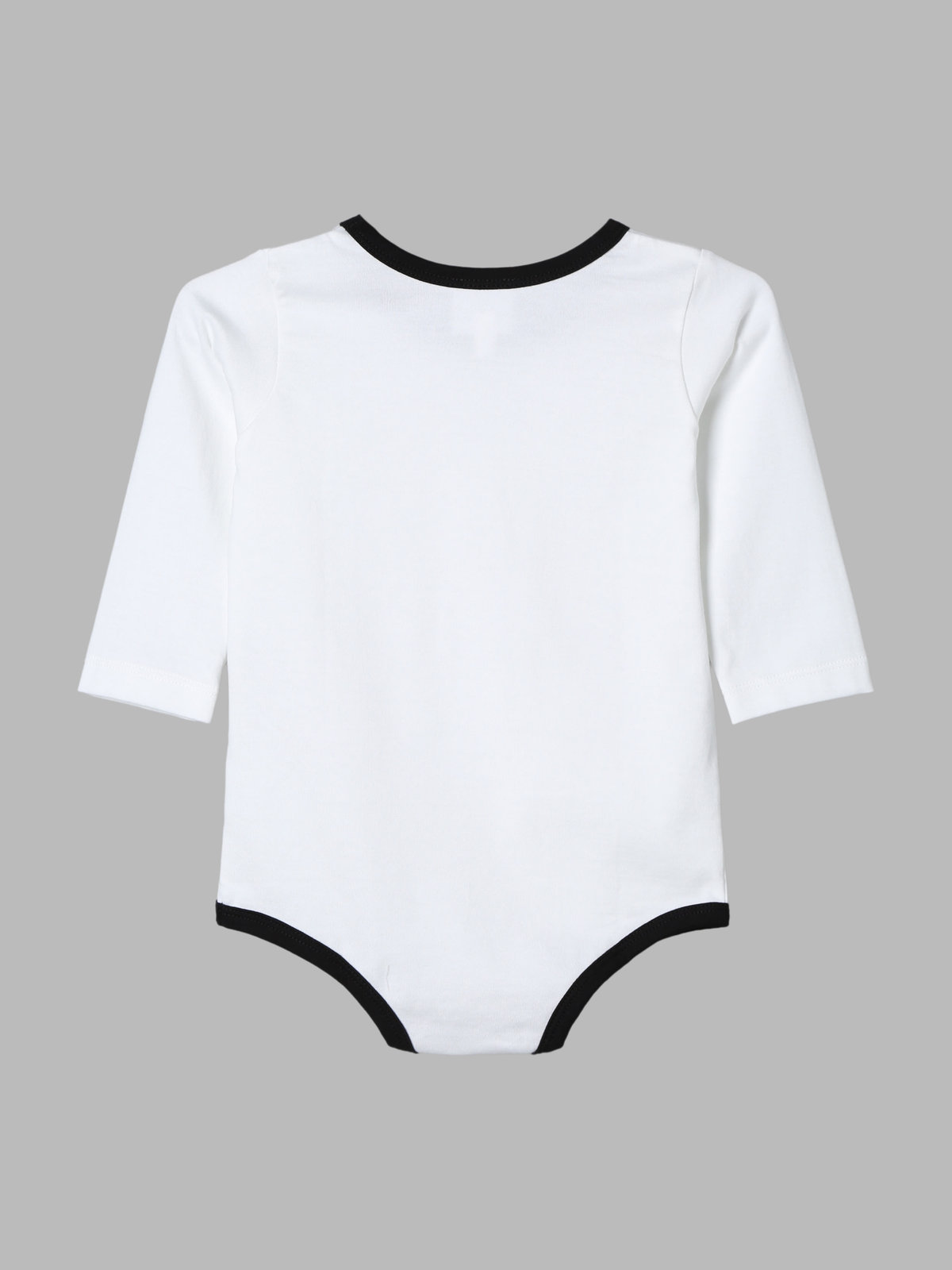 ENFANT ベビー ベビー ロゴ コットン 長袖 ボディスーツ 2枚組 ブラック