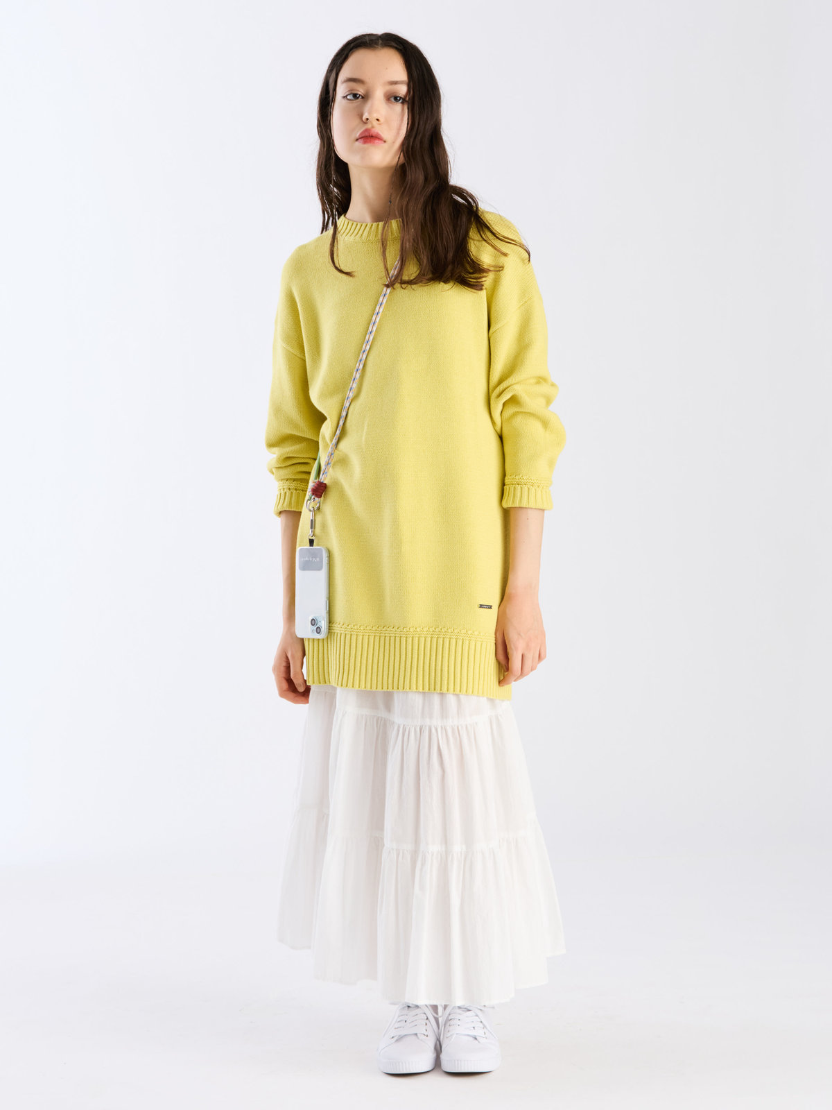 To b. by agnès b. 【Outlet】ソフトニットミニワンピース イエロー