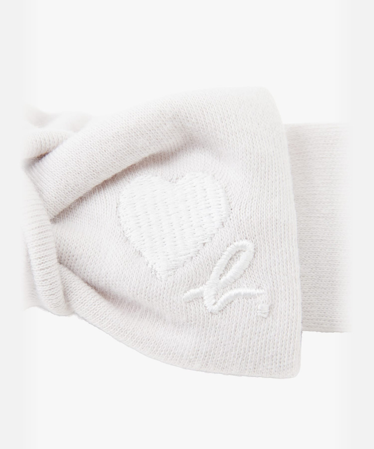 ENFANT ベビー ベビー "b." ロゴ コットン ヘアバンド Heart グレー
