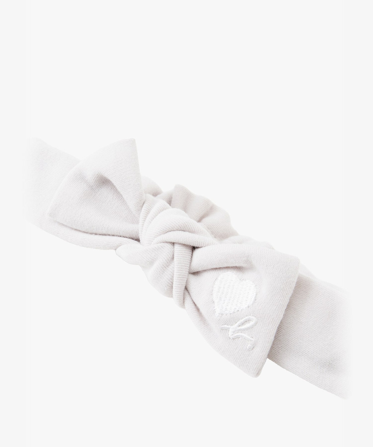ENFANT ベビー ベビー "b." ロゴ コットン ヘアバンド Heart グレー