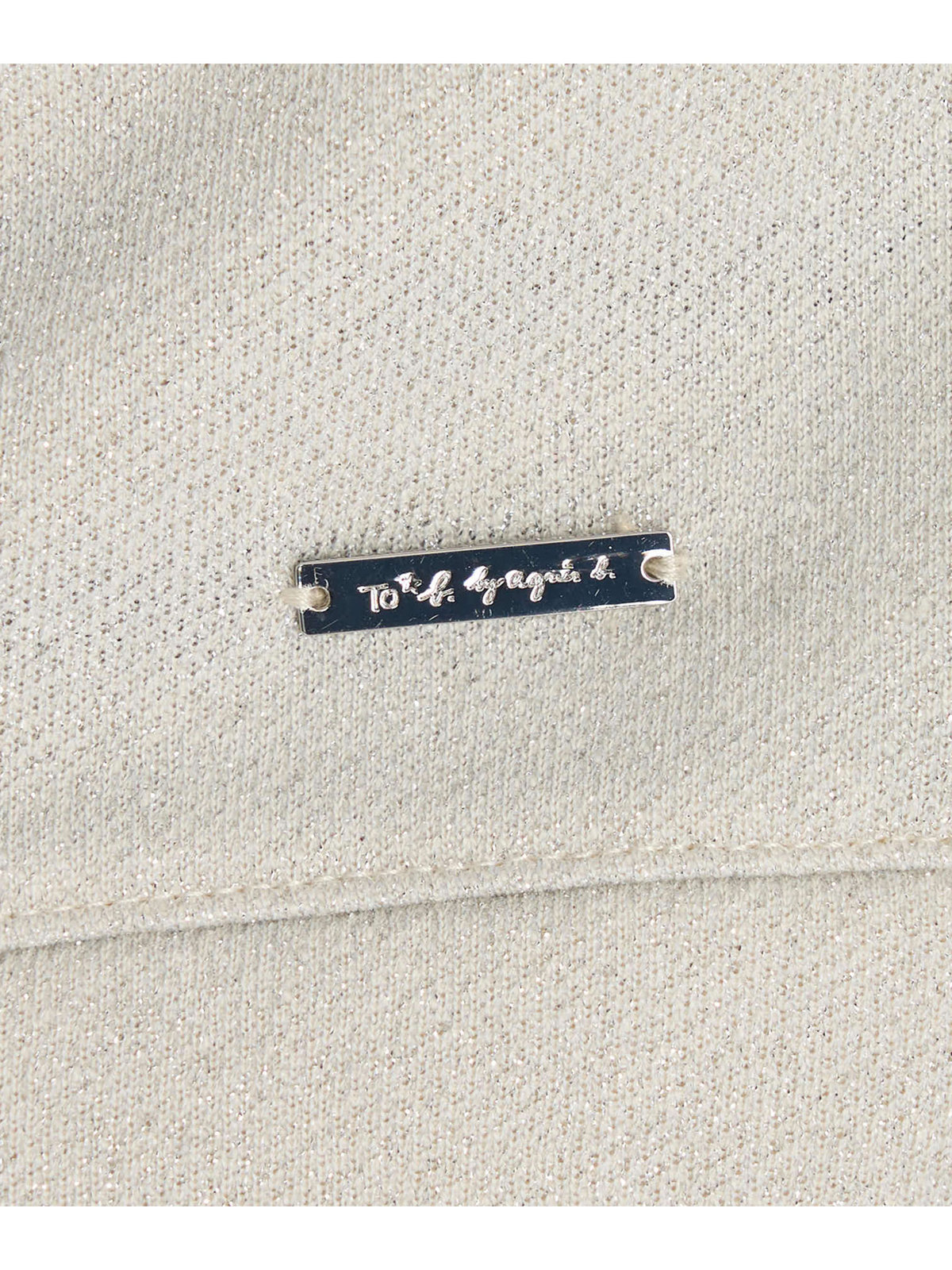 To b. by agnès b. 【Outlet】グリッター ジャージー スウェットプルオーバー ライトグレー